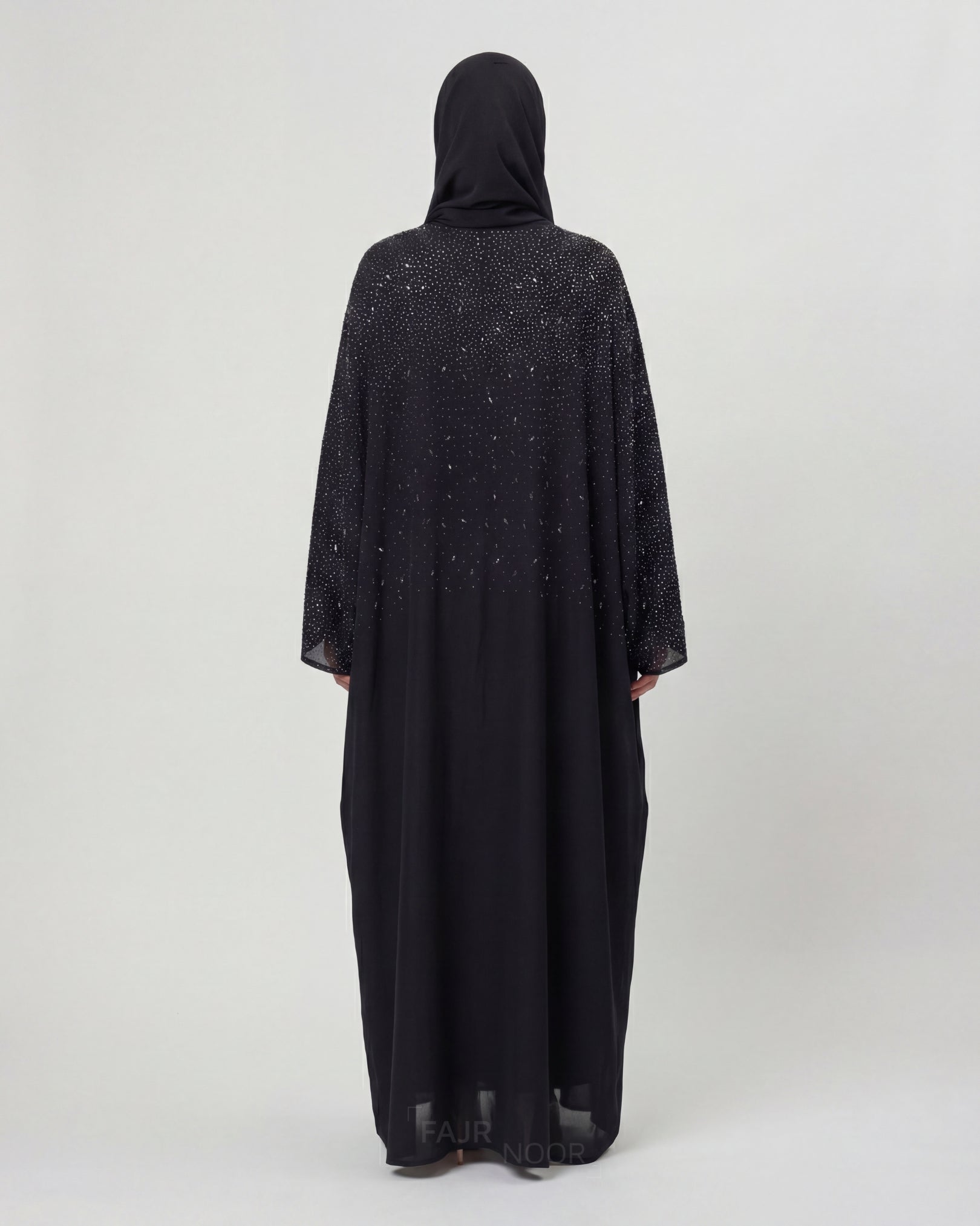 Amina Butterfly Abaya - Black
