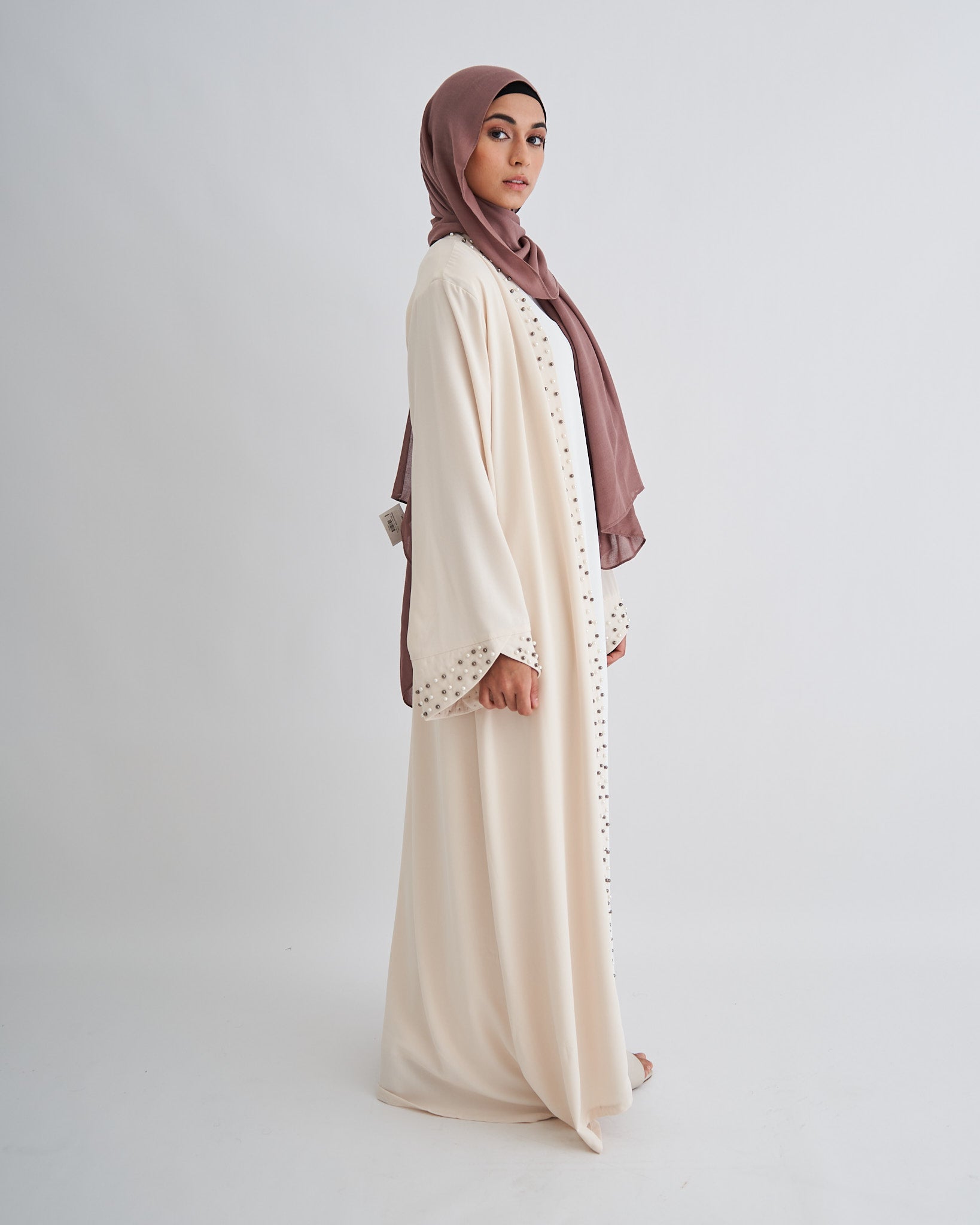 Amirah Pearl Abaya - Cream