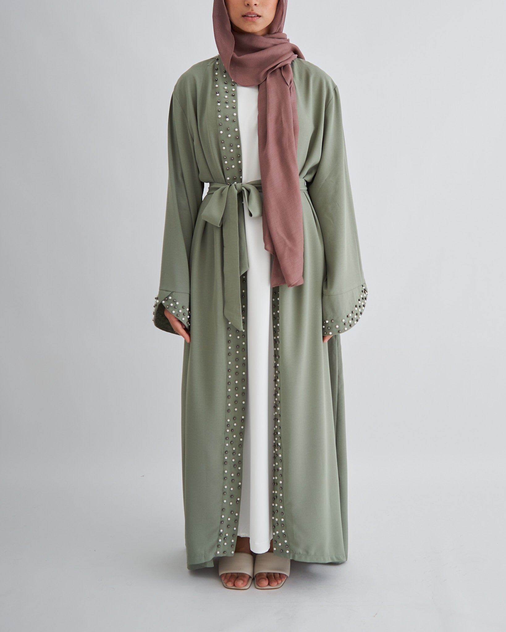 Amirah Pearl Abaya - Minty