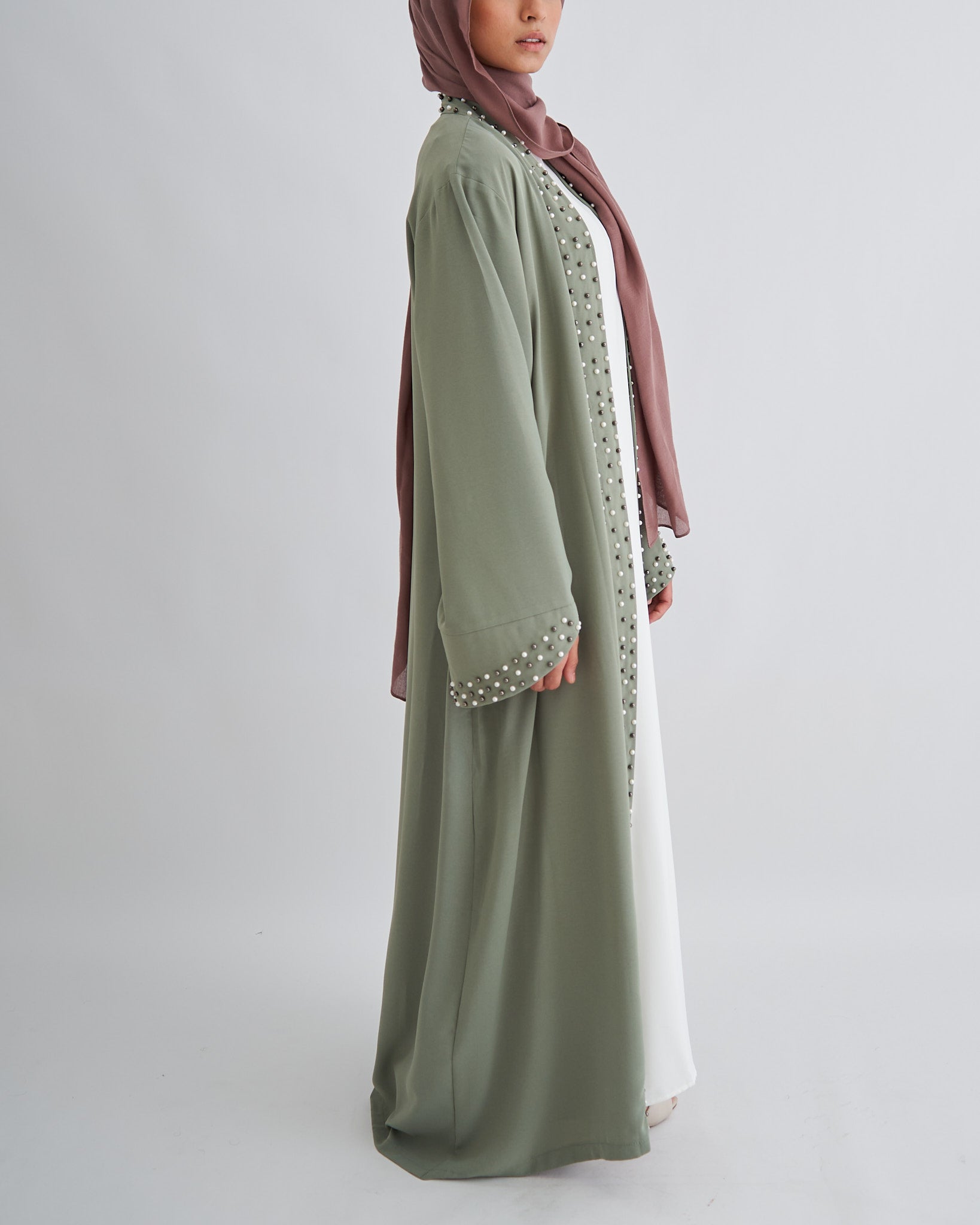 Amirah Pearl Abaya - Minty