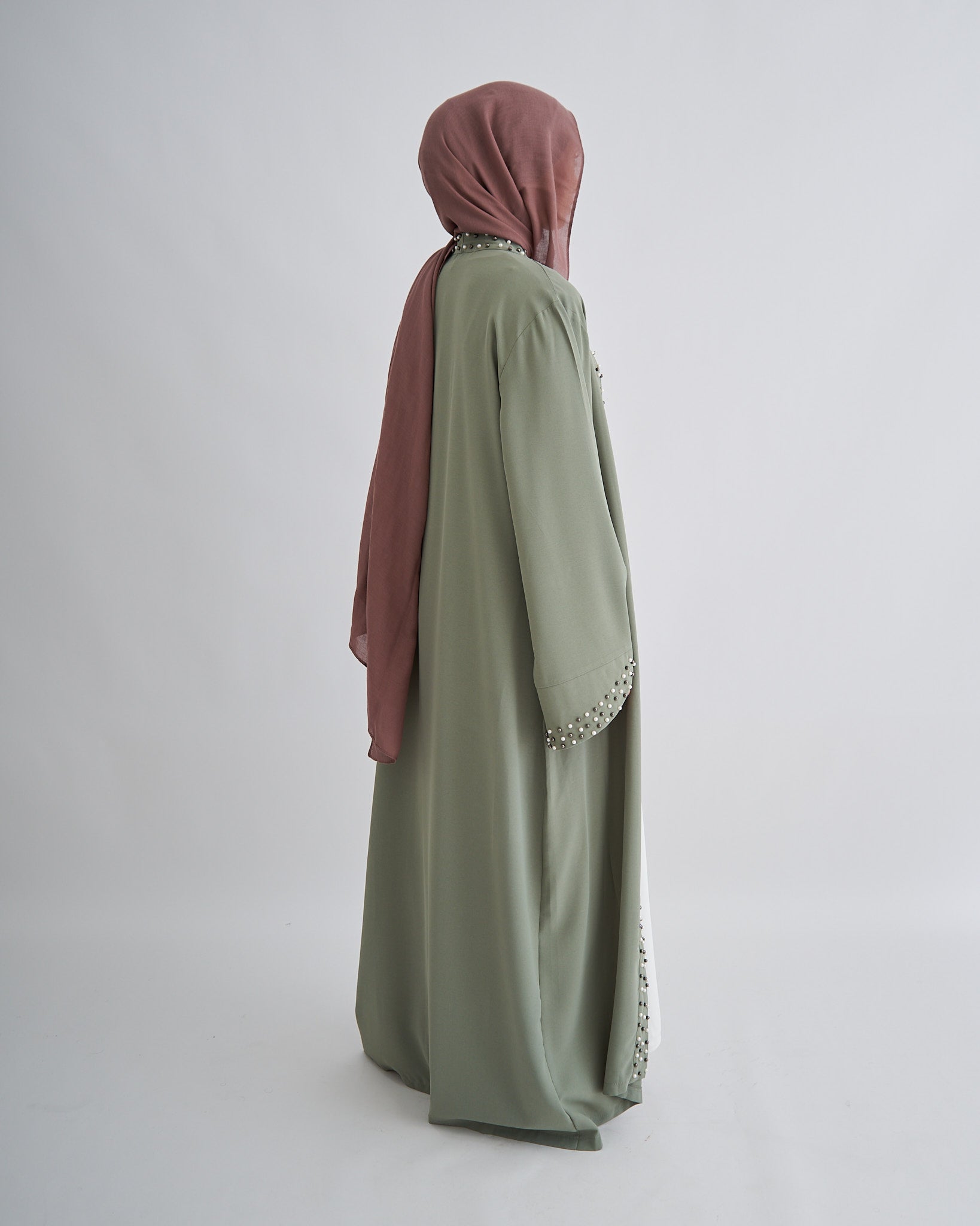 Amirah Pearl Abaya - Minty