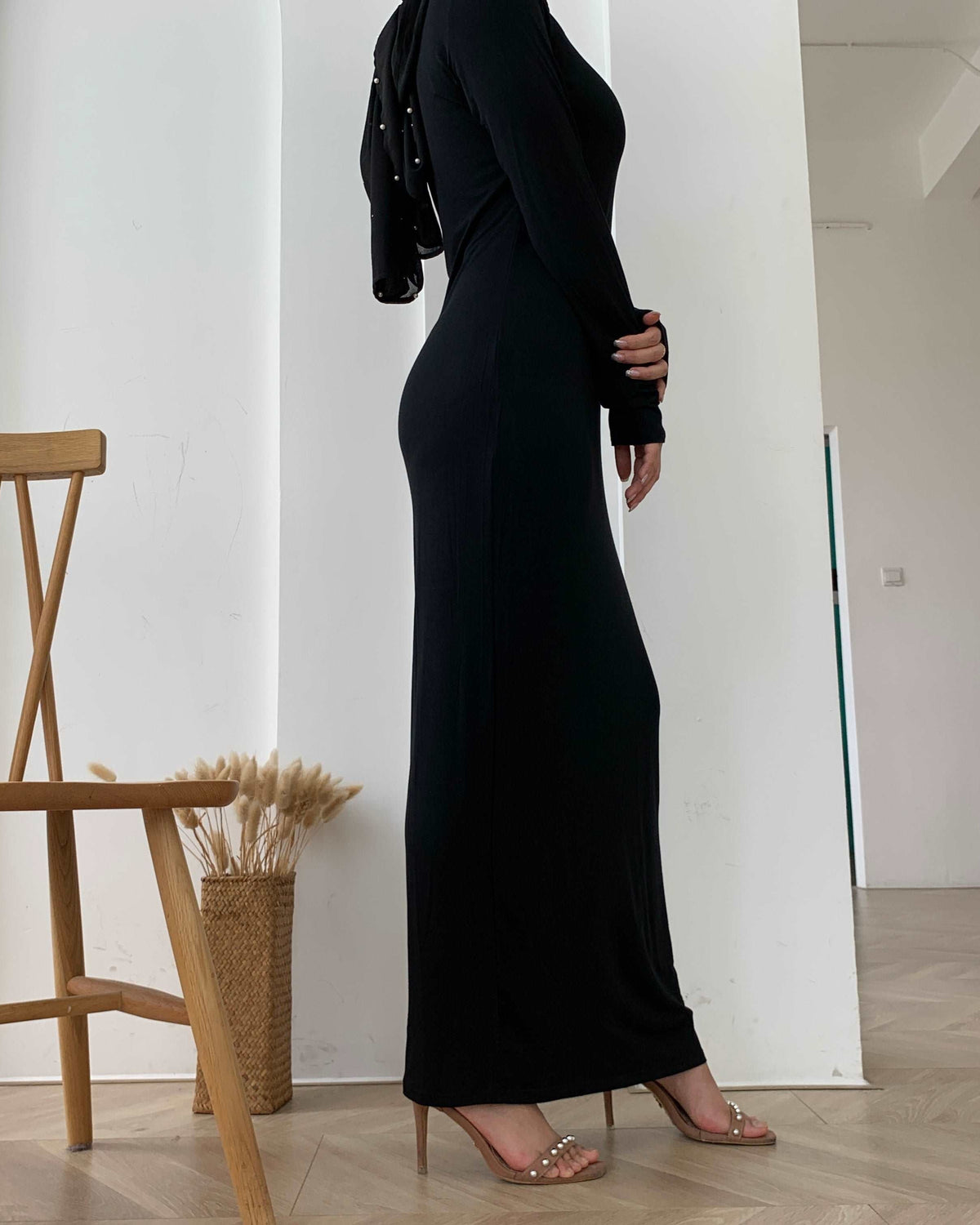 Black Slip Dress Slip Dress Fajr Noor 