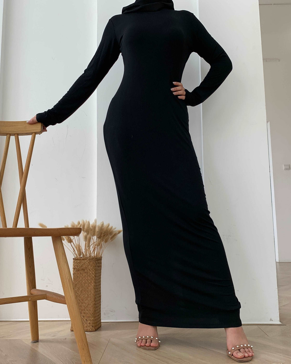 Black Slip Dress Slip Dress Fajr Noor 