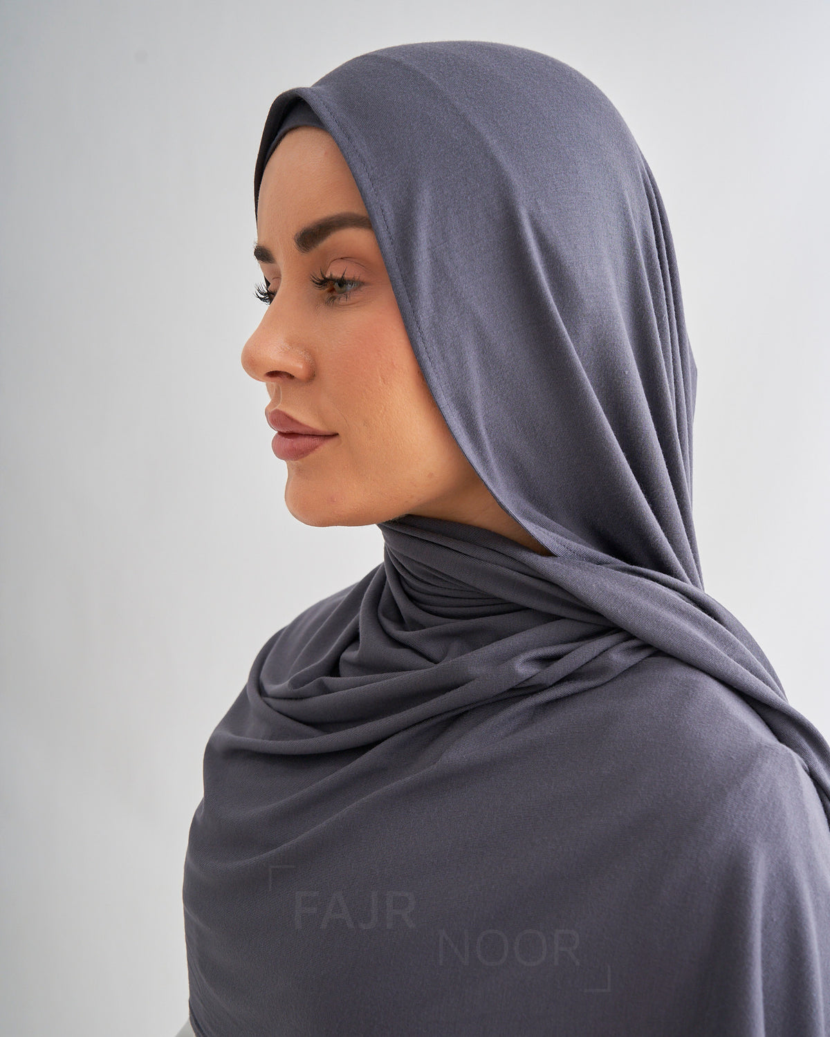 Premium Jersey Hijab - Charcoal