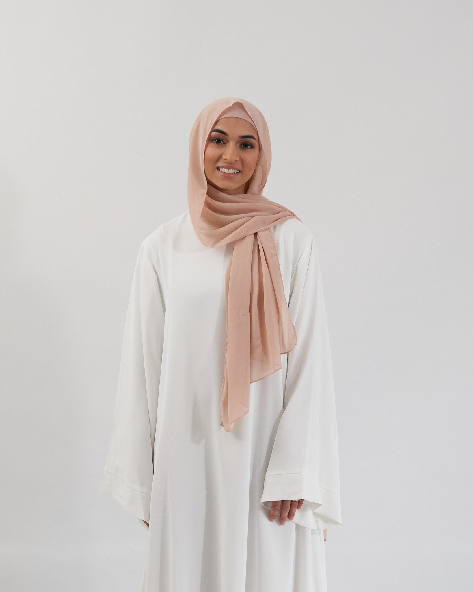 Chiffon Hijab Set - Cream Scarves Fajr Noor 