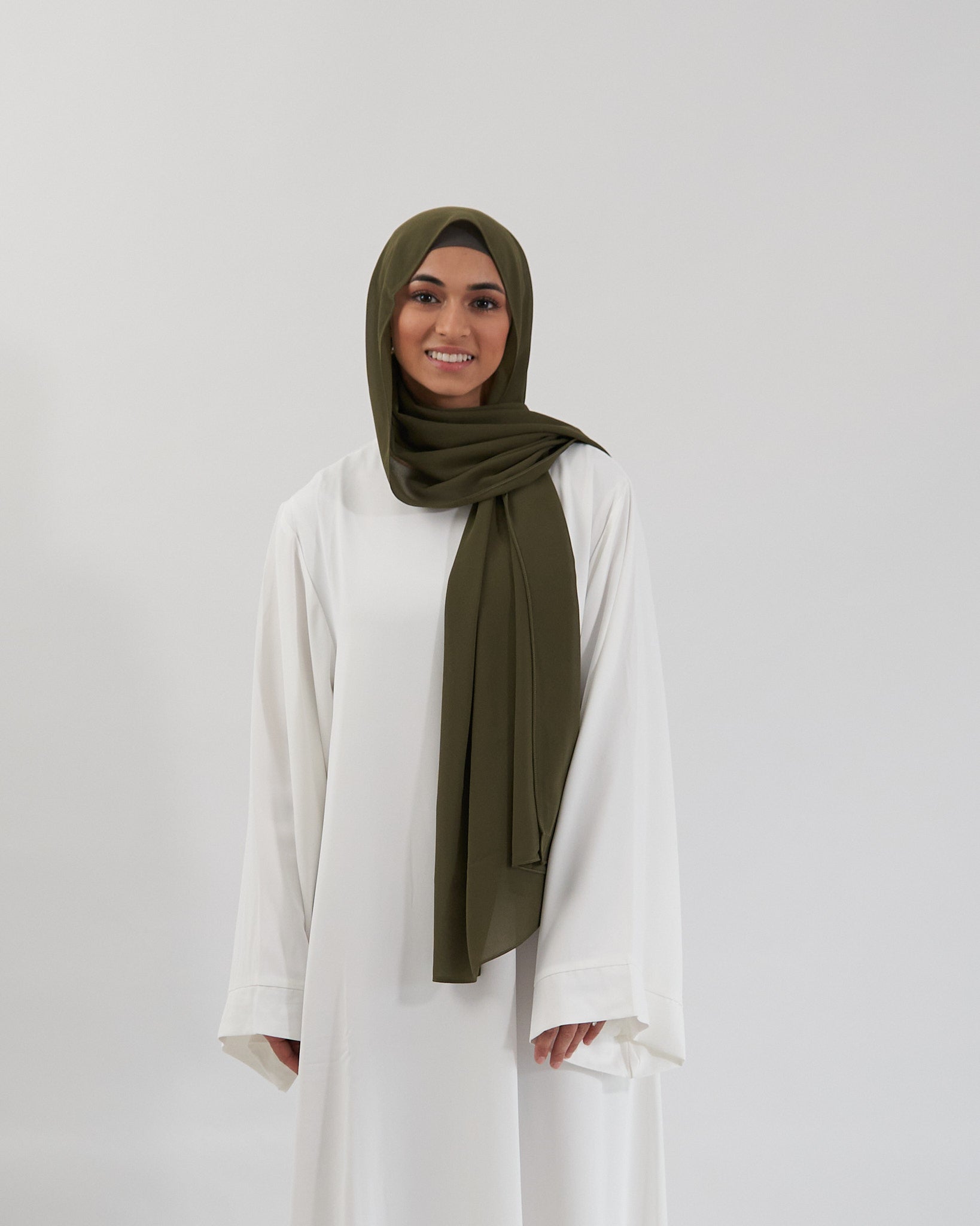 Chiffon Hijab Set - Khaki Scarves Fajr Noor 