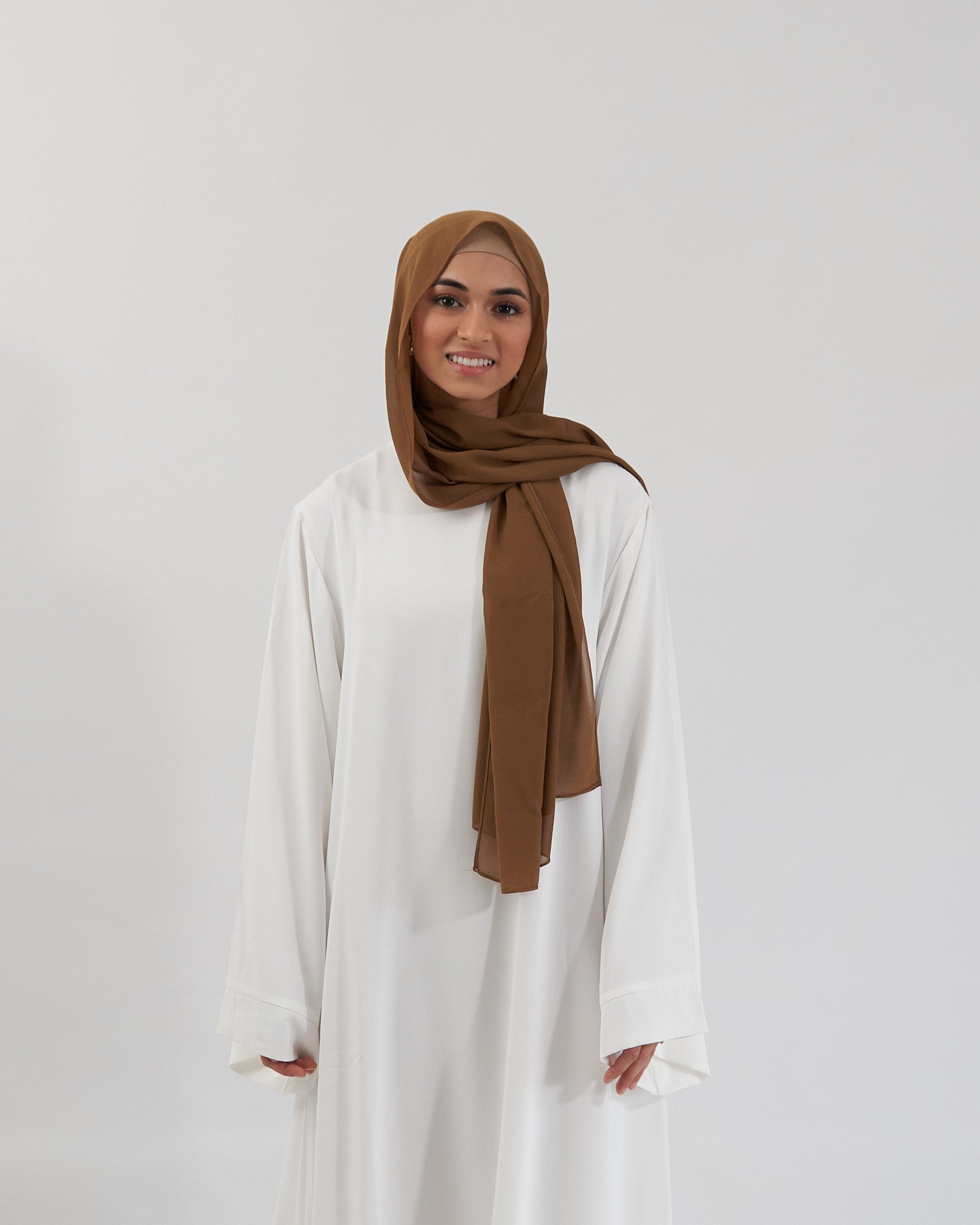 Chiffon Hijab Set - Latte Scarves Fajr Noor 