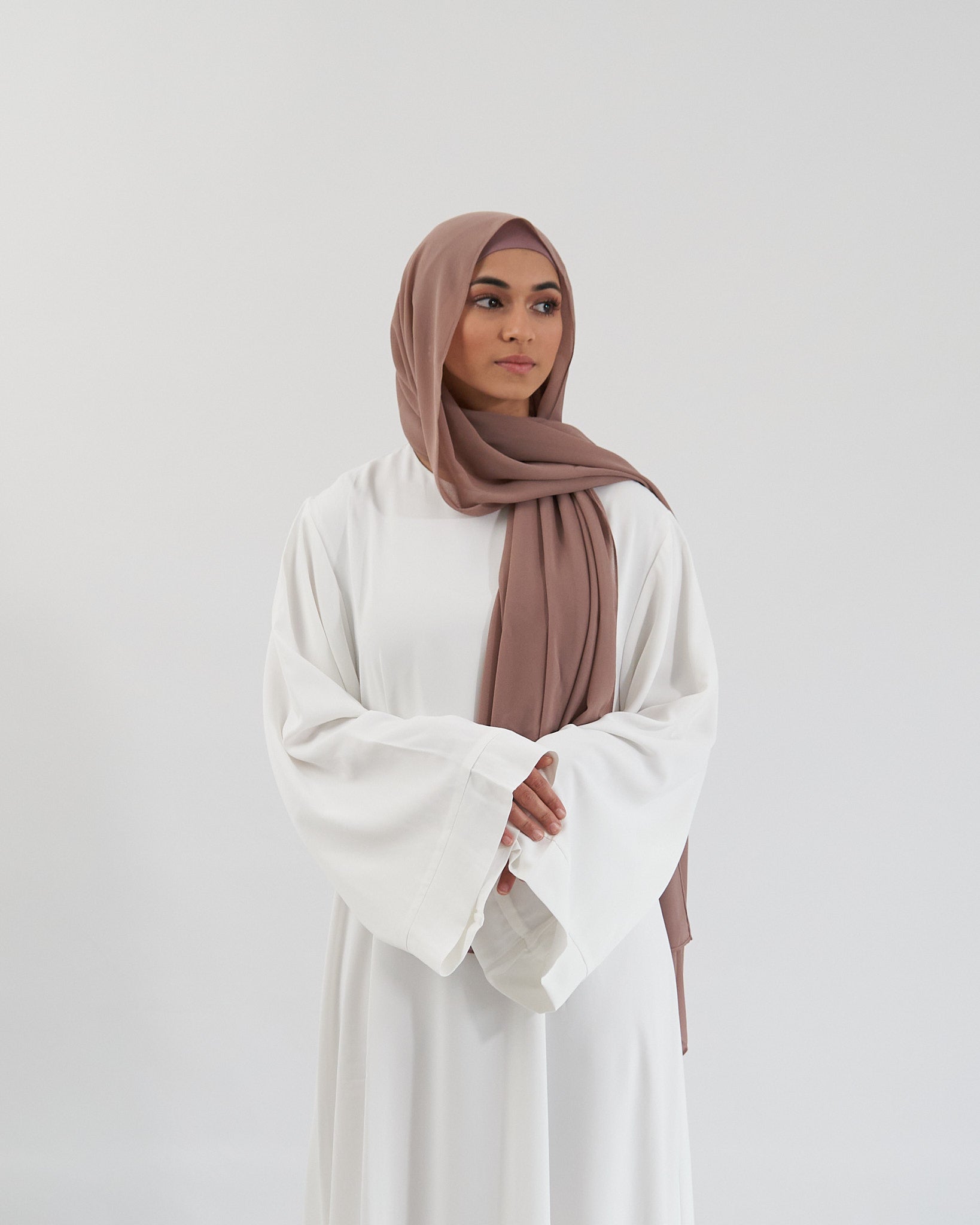 Chiffon Hijab Set - Nude Scarves Fajr Noor 