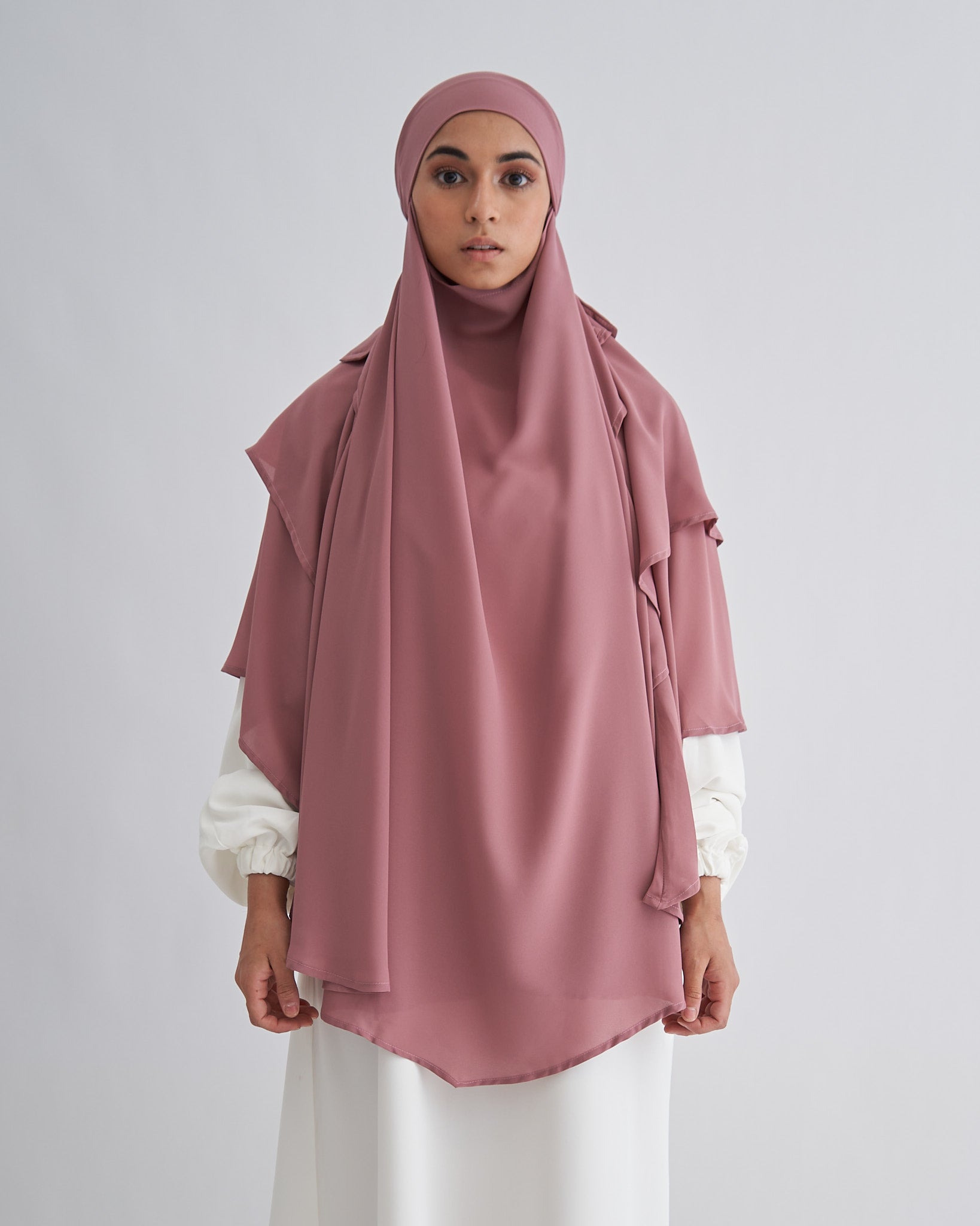 Chiffon Khimar - Berry