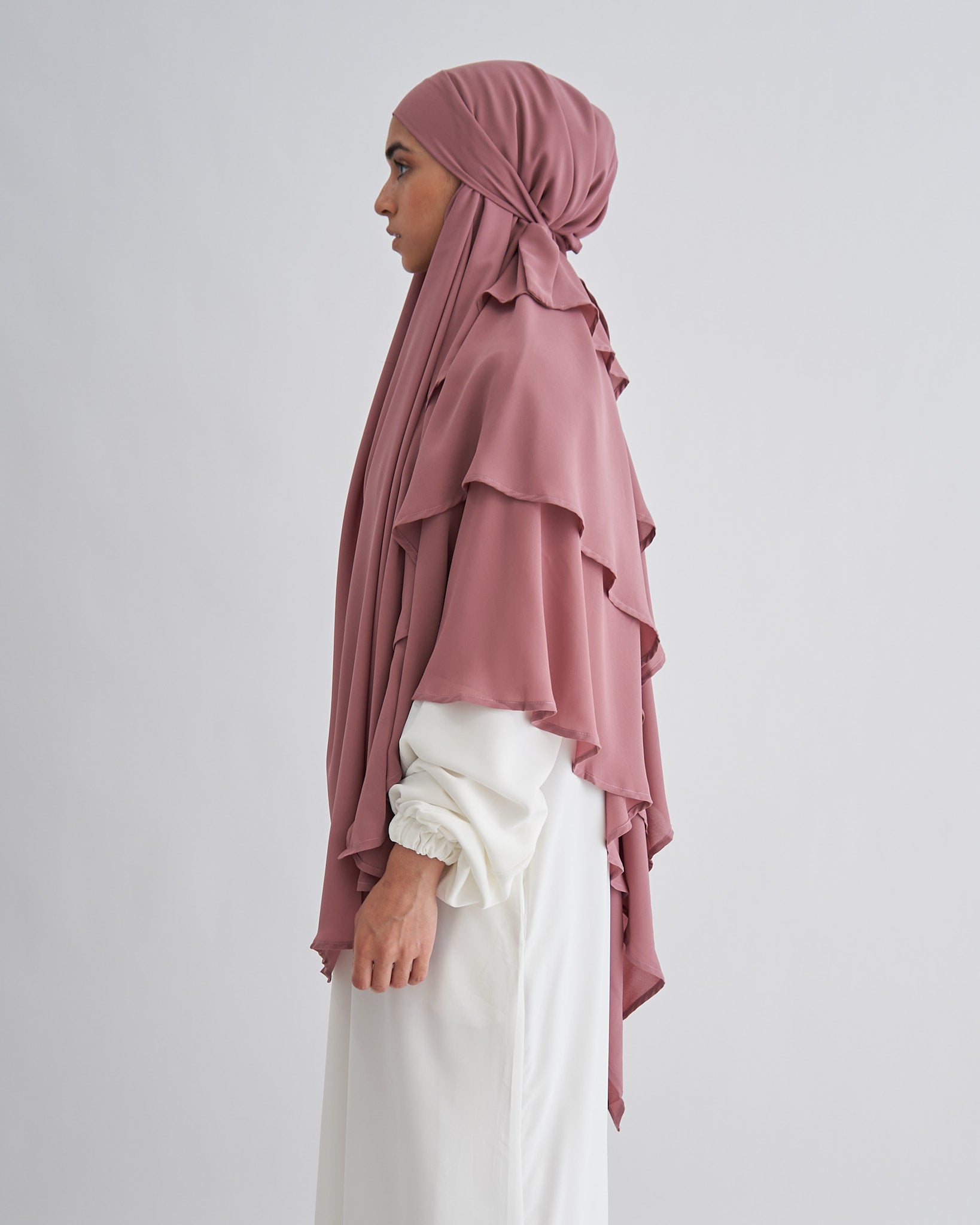 Chiffon Khimar - Berry