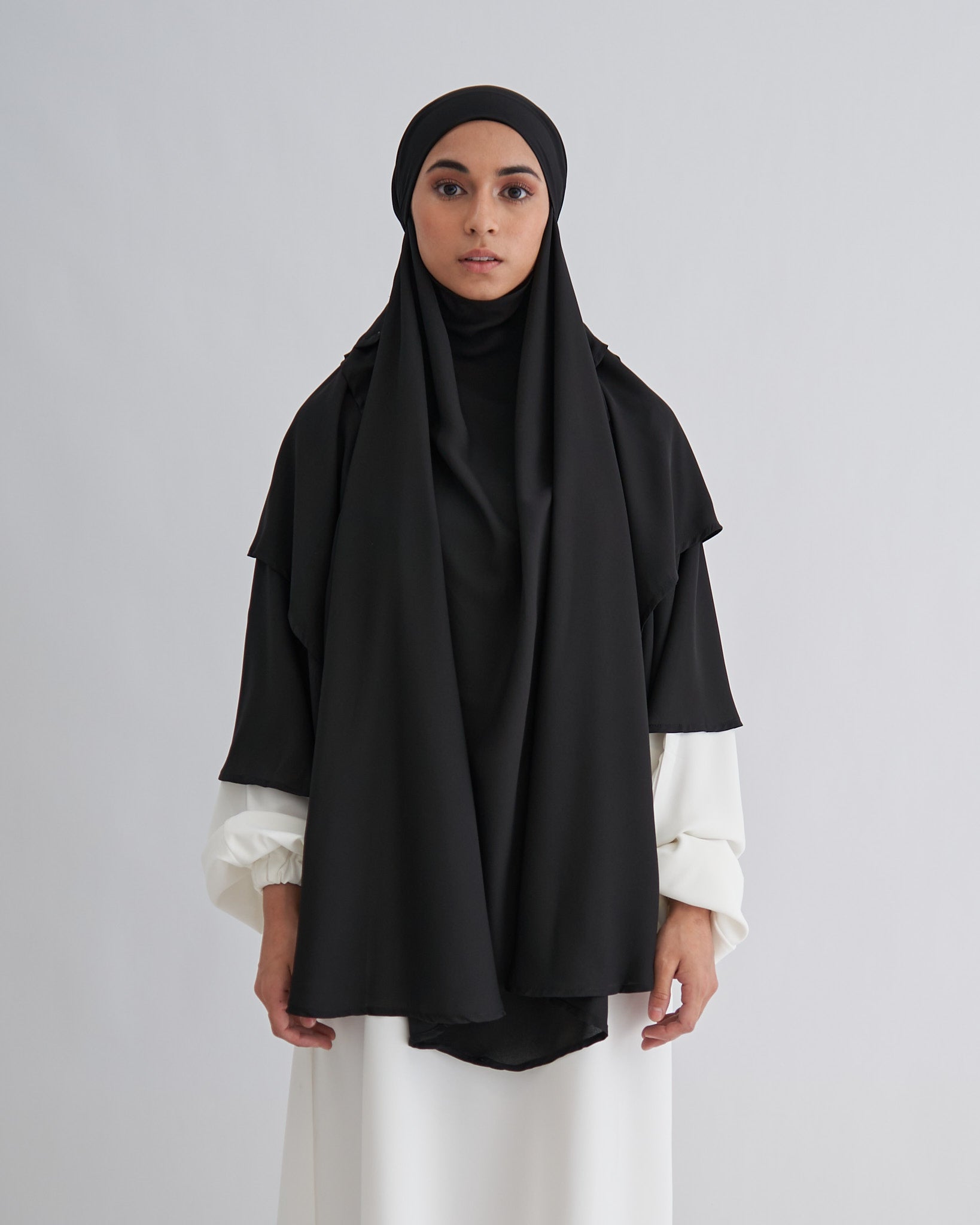 Chiffon Khimar - Black