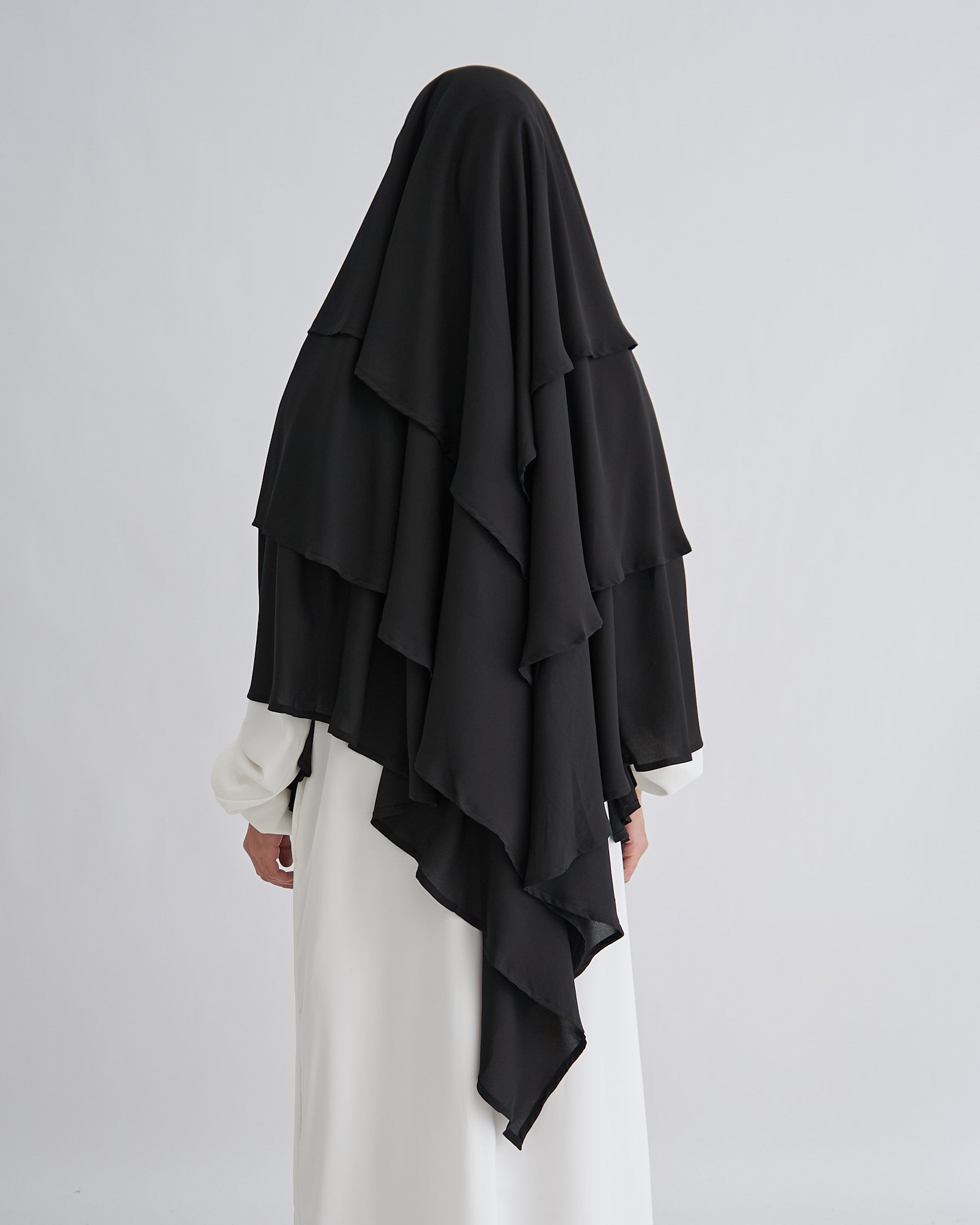 Chiffon Khimar - Black