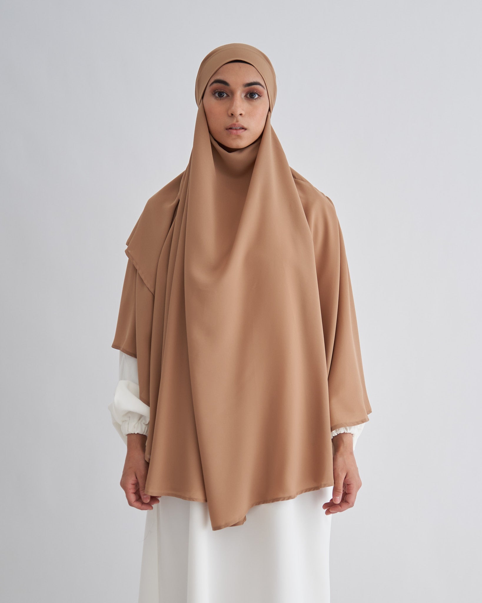 Chiffon Khimar - Brown