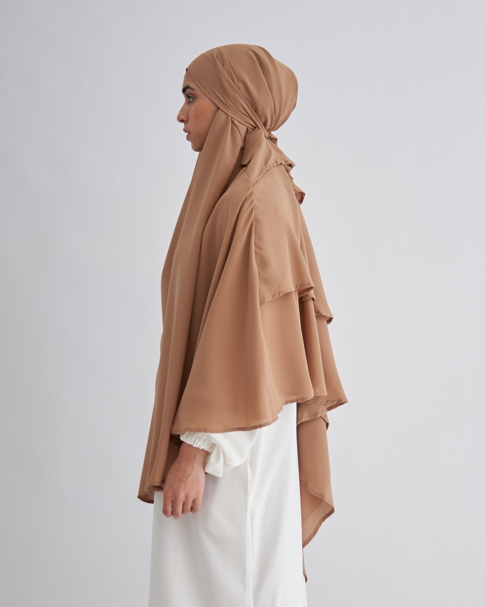 Chiffon Khimar - Brown