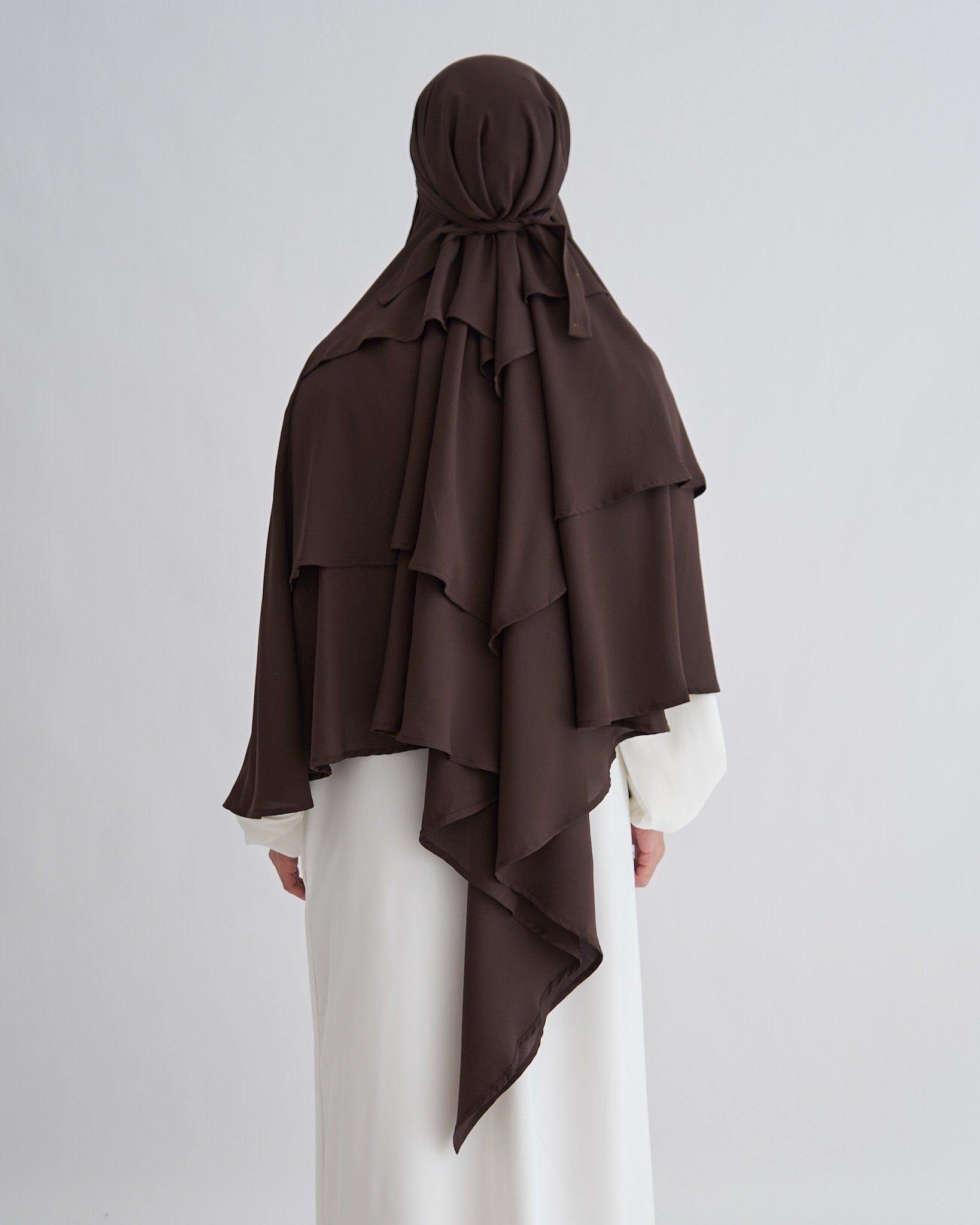 Chiffon Khimar - Coffee