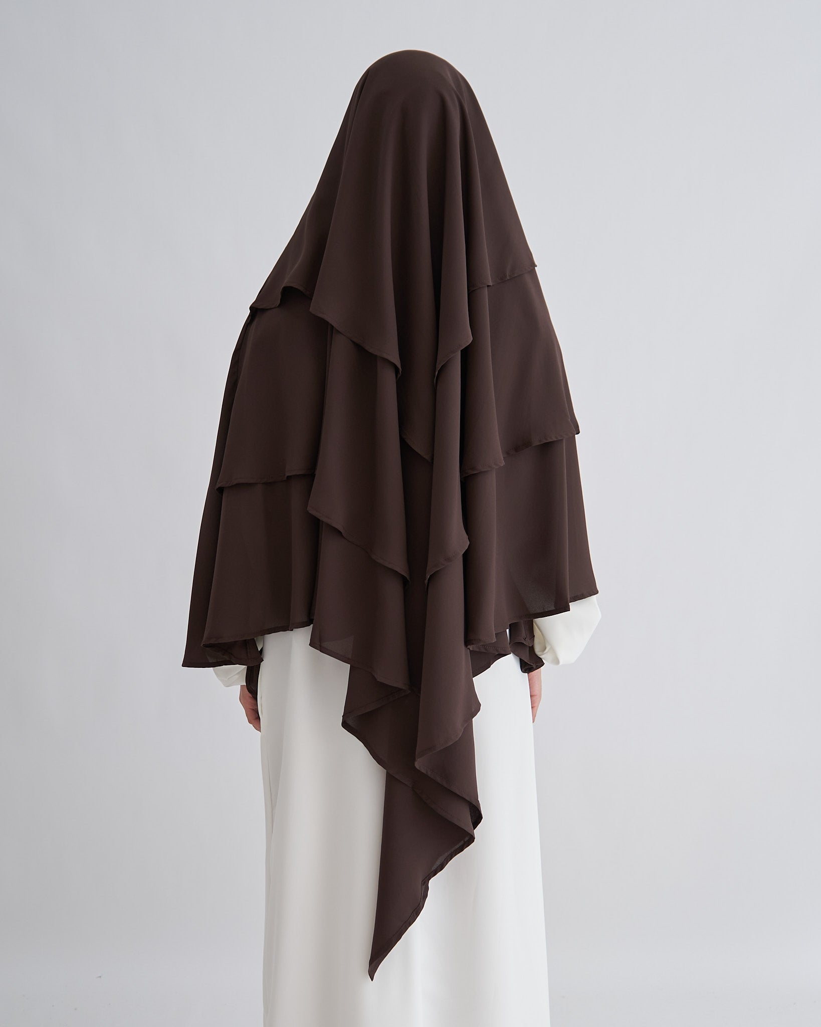 Chiffon Khimar - Coffee