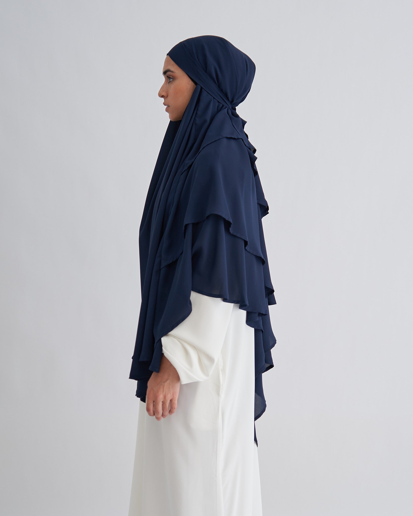 Chiffon Khimar - Navy