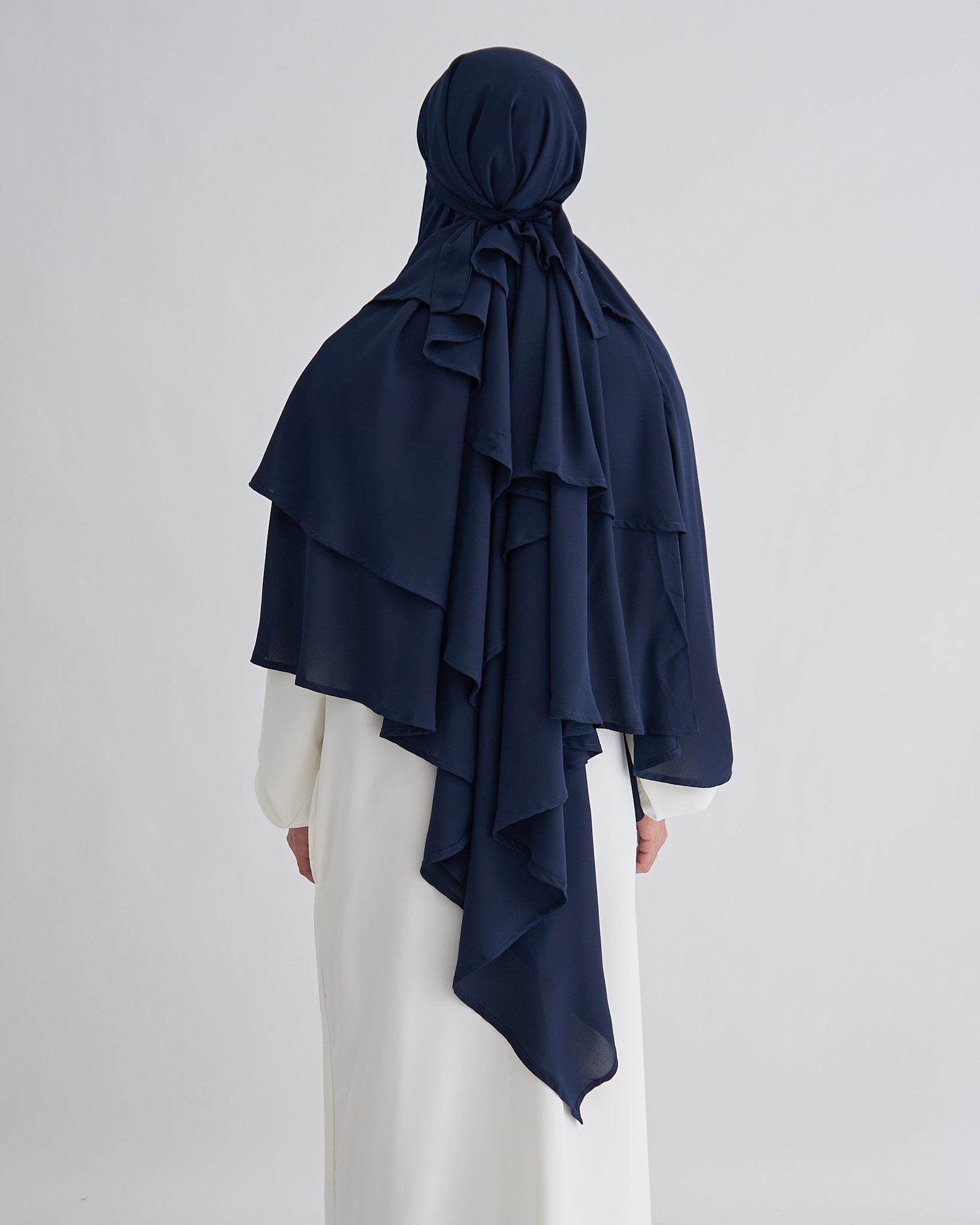 Chiffon Khimar - Navy