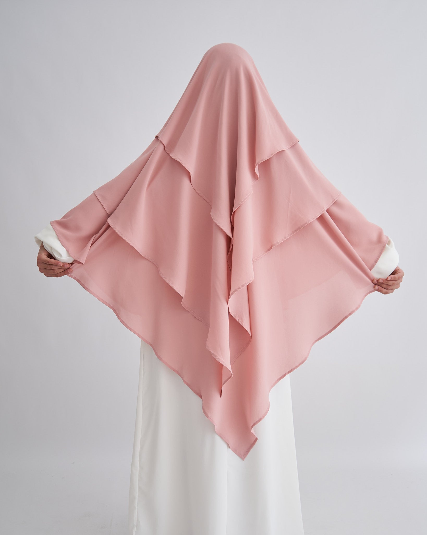 Chiffon Khimar - Pink