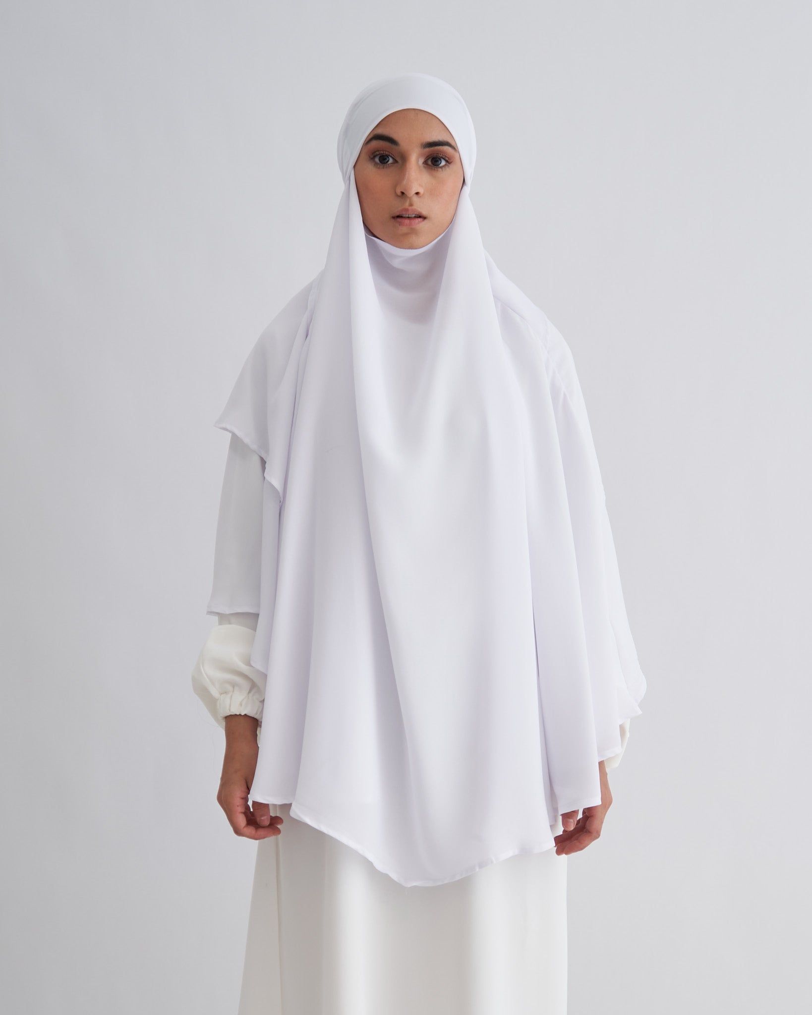 Chiffon Khimar - White