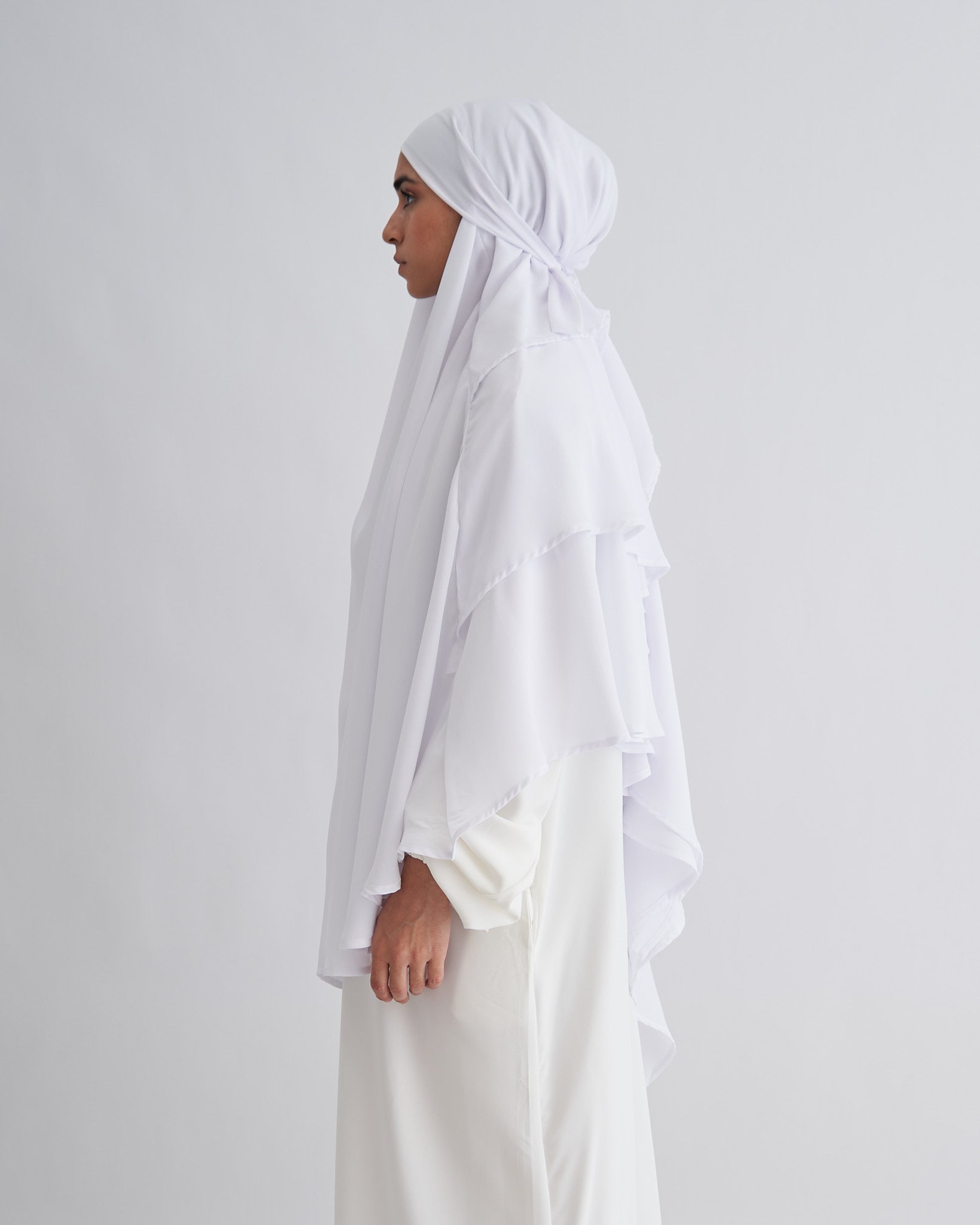 Chiffon Khimar - White