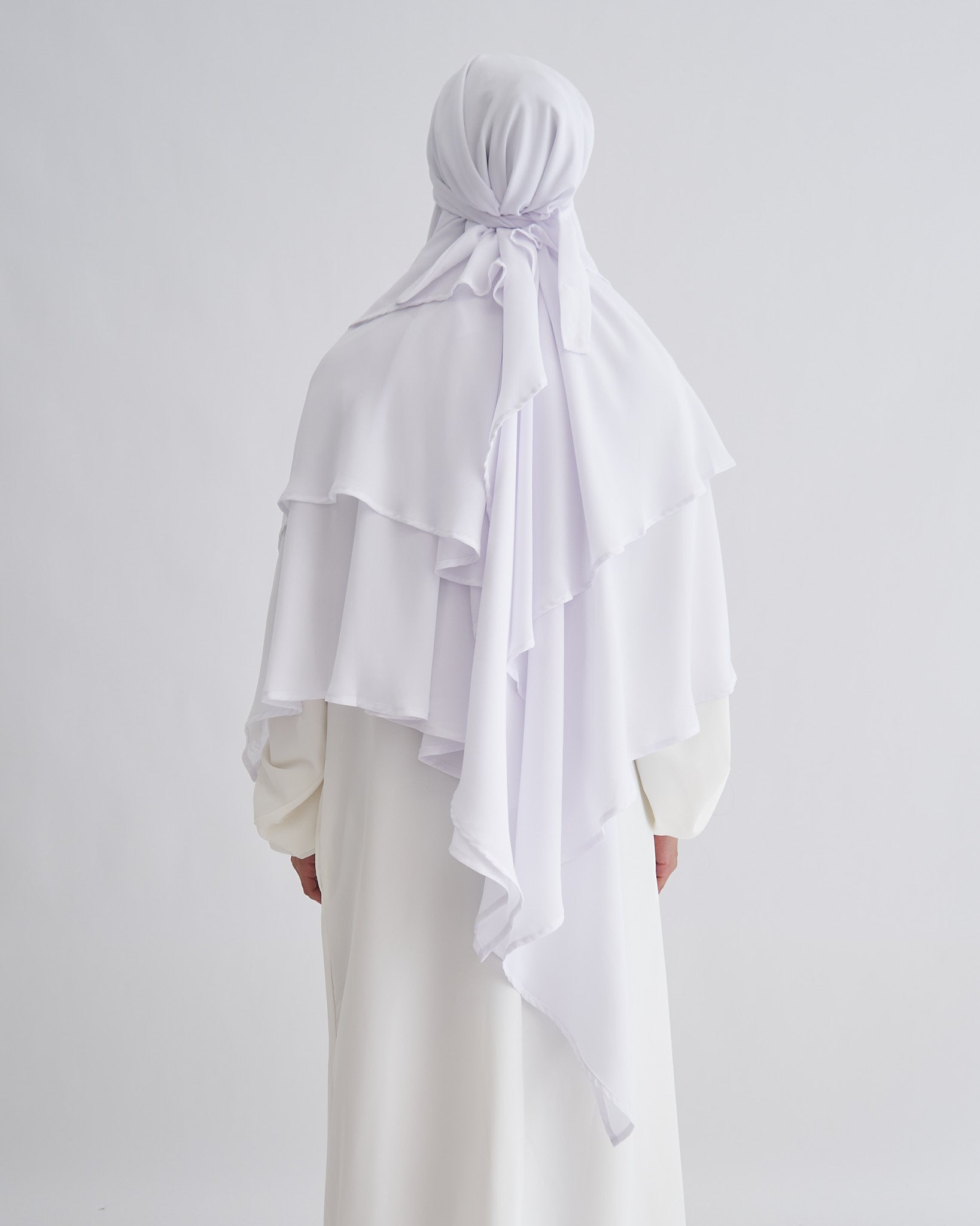 Chiffon Khimar - White