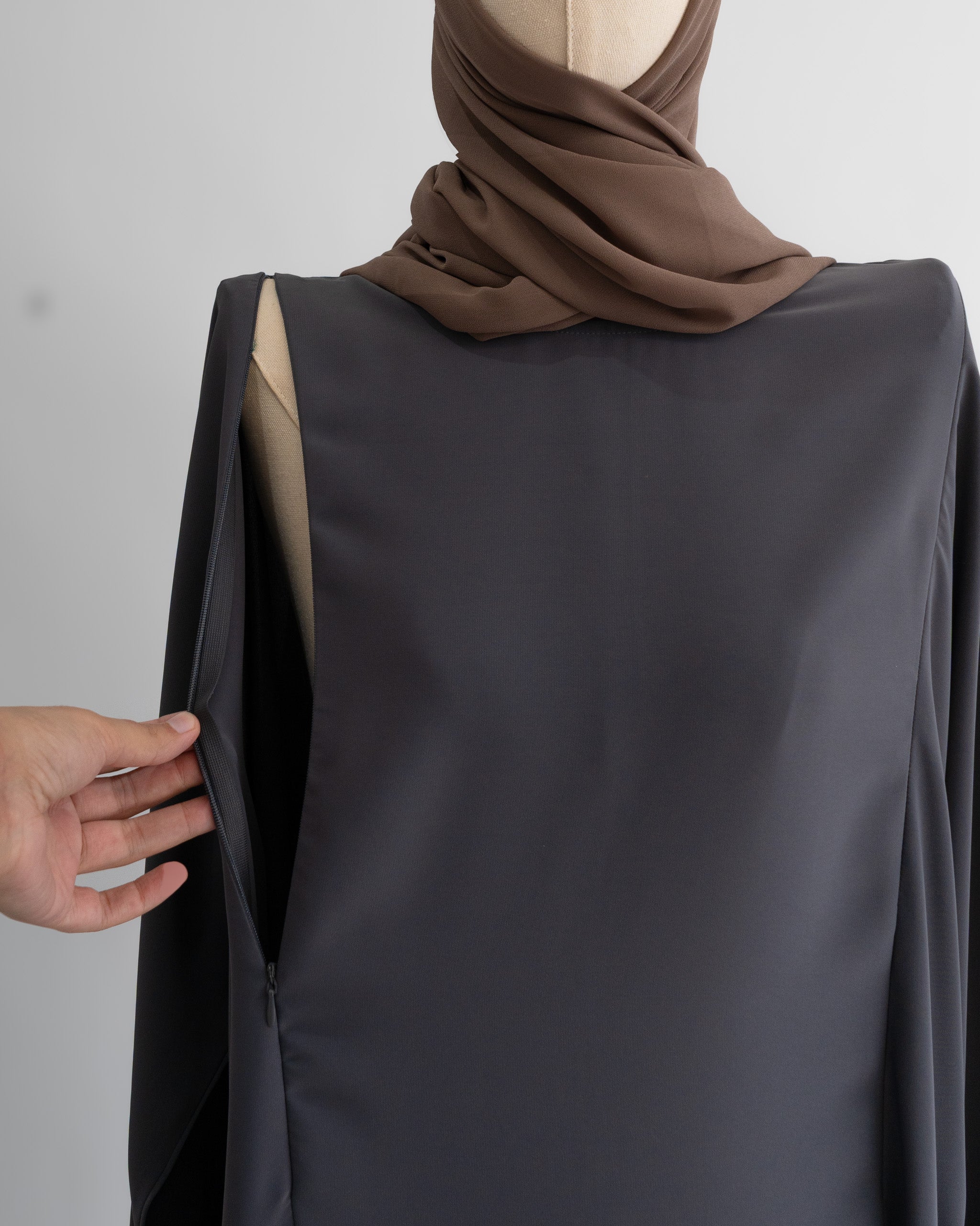 Breastfeeding Abaya - Grey