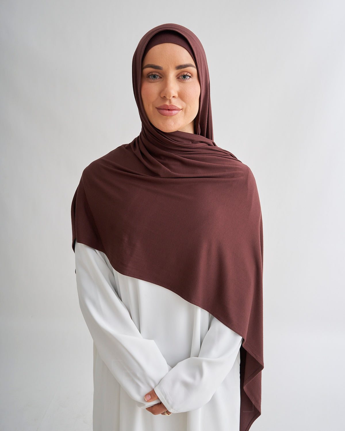 Premium Jersey Hijab - Dark Brown