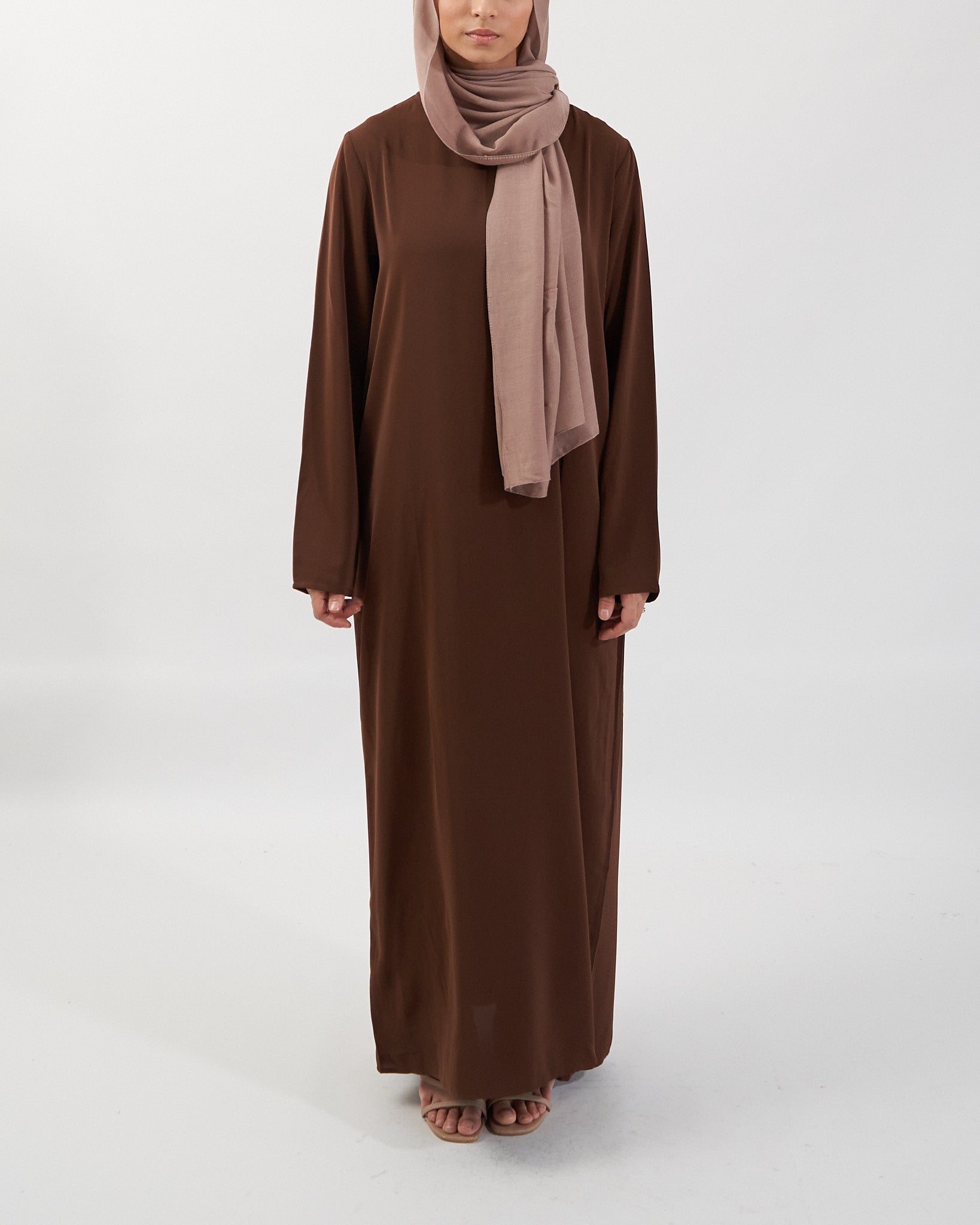 Essential Abaya with Pockets - Coffee