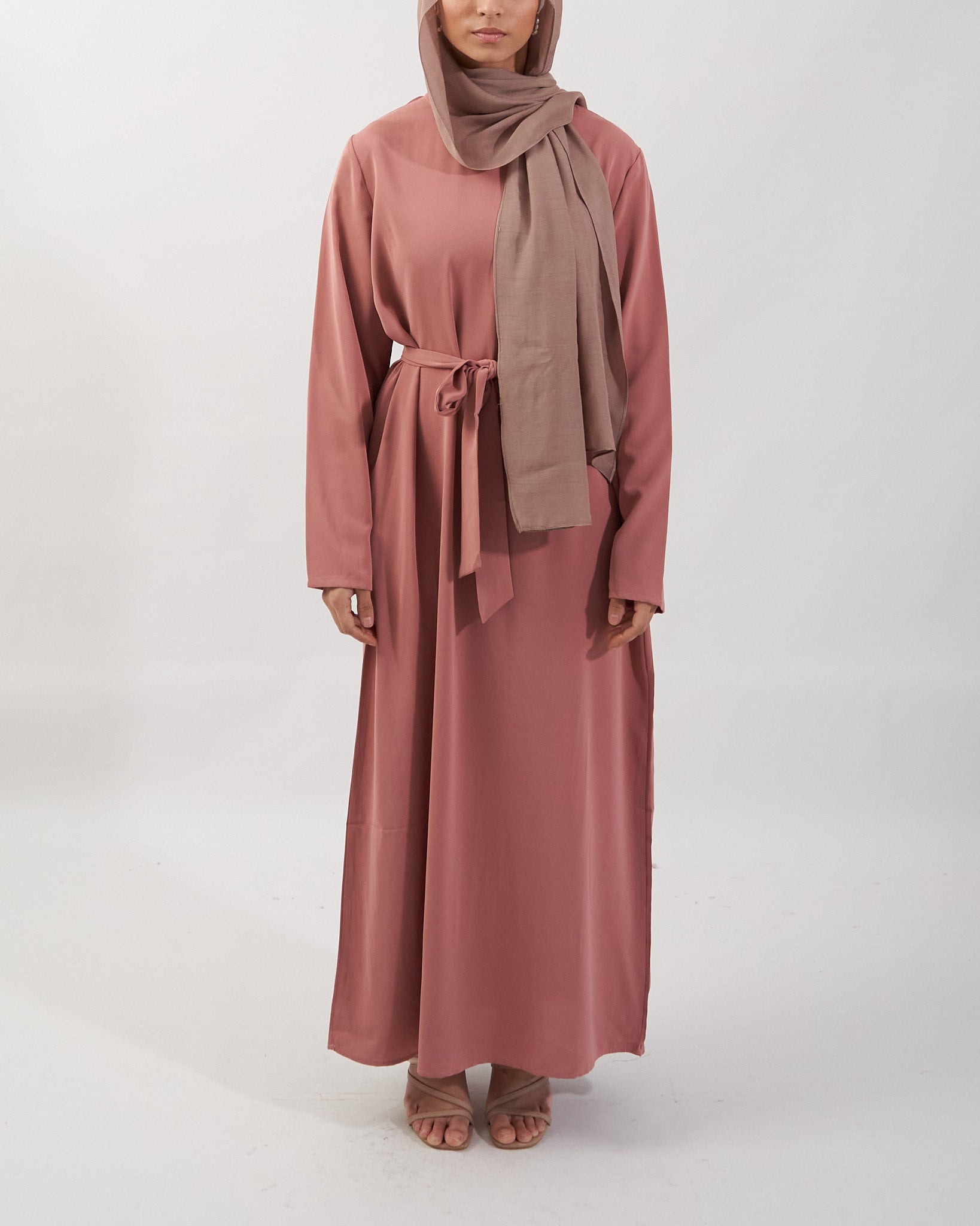 Essential Abaya with Pockets - Pink