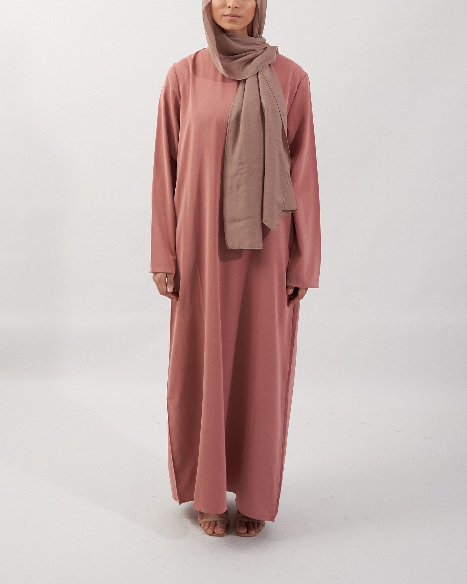 Essential Abaya with Pockets - Pink