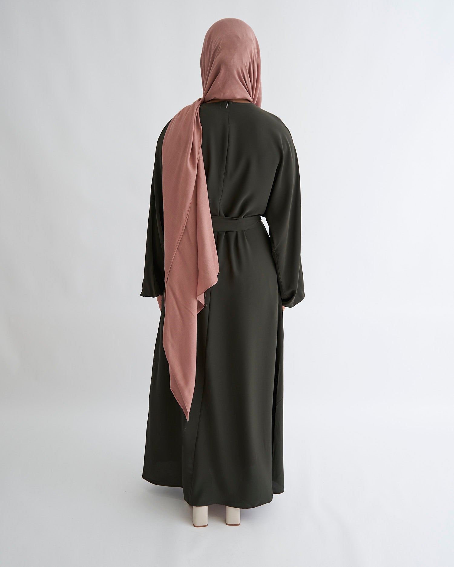 Essential Cuffed Abaya - Khaki