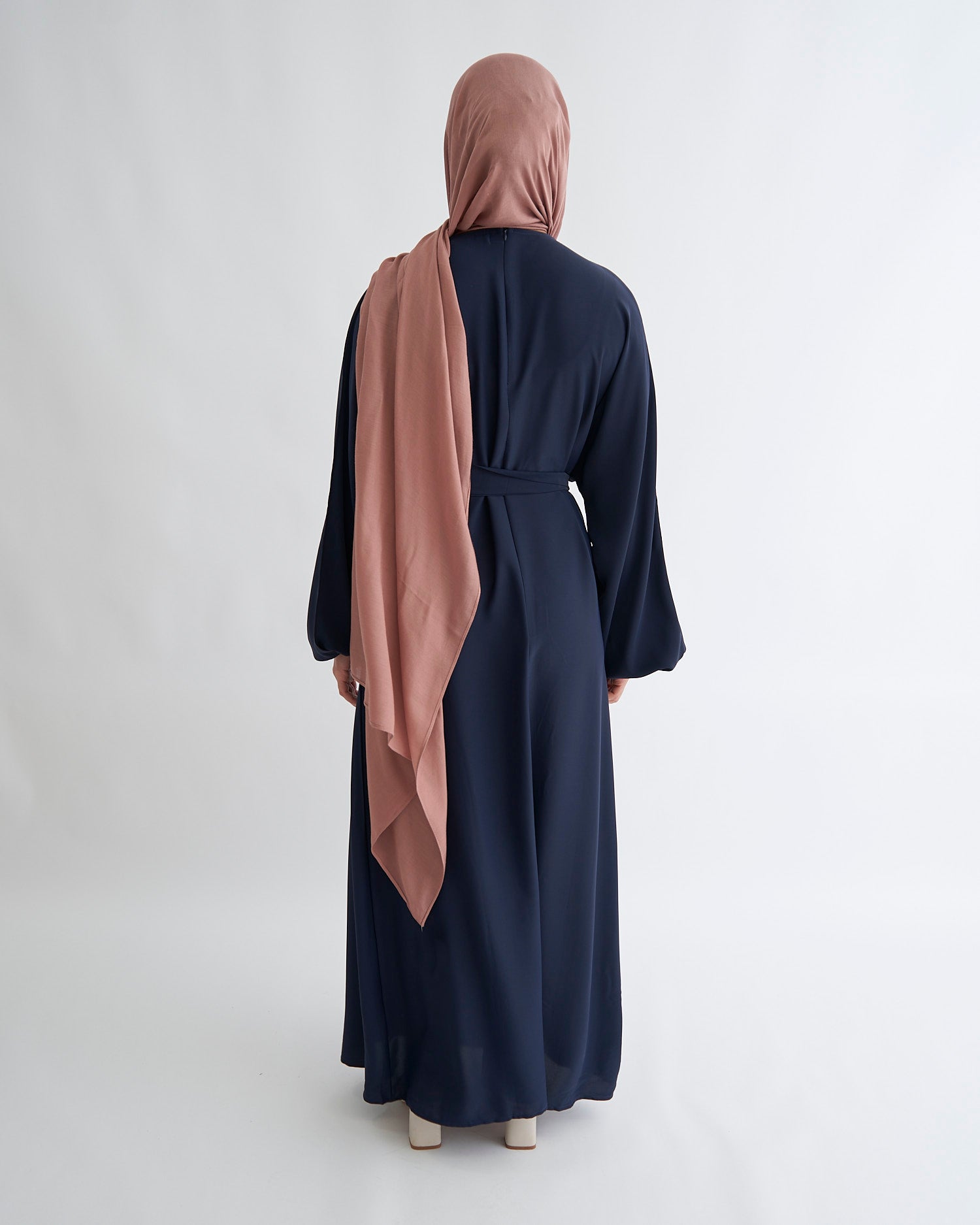 Essential Cuffed Abaya - Navy