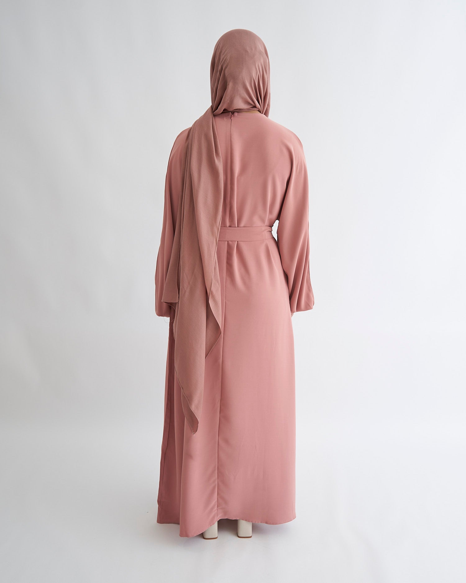 Essential Cuffed Abaya - Pink