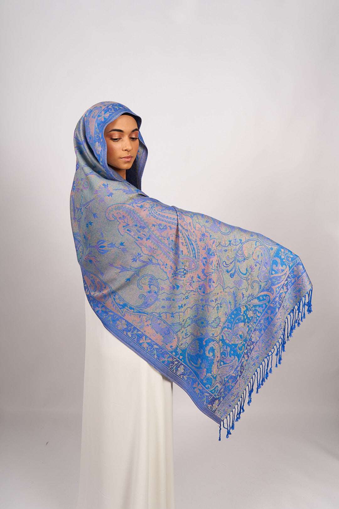 Pashmina Hijab - Majestic Blue - Scarves - Fajr Noor