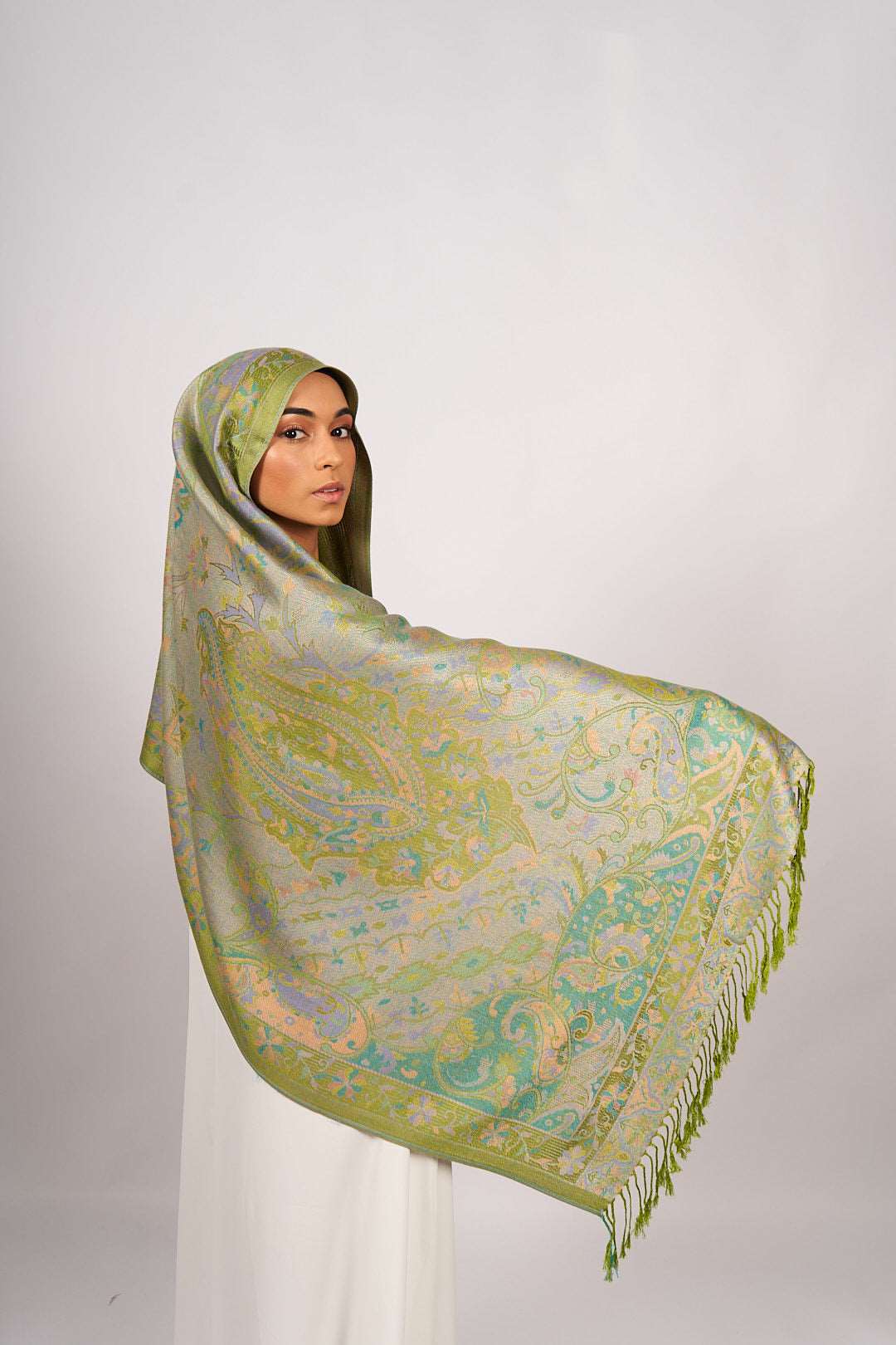 Pashmina Hijab - Lime - Scarves - Fajr Noor
