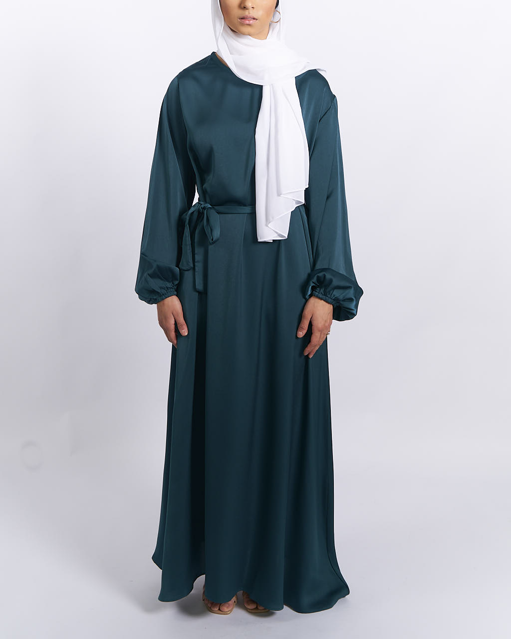 Jannah Cuffed Abaya - Emerald - Closed Abaya - Fajr Noor