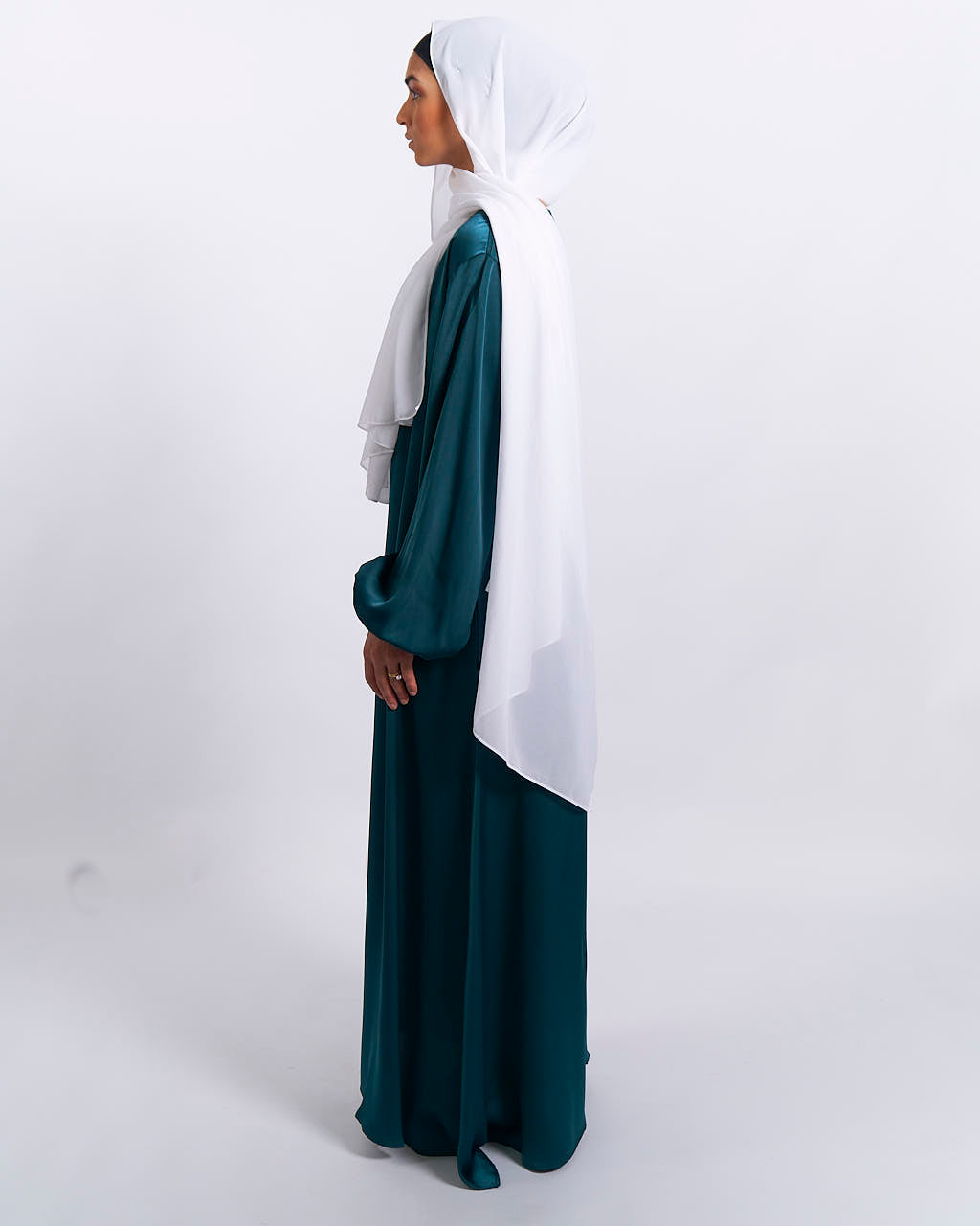 Jannah Cuffed Abaya - Emerald - Closed Abaya - Fajr Noor