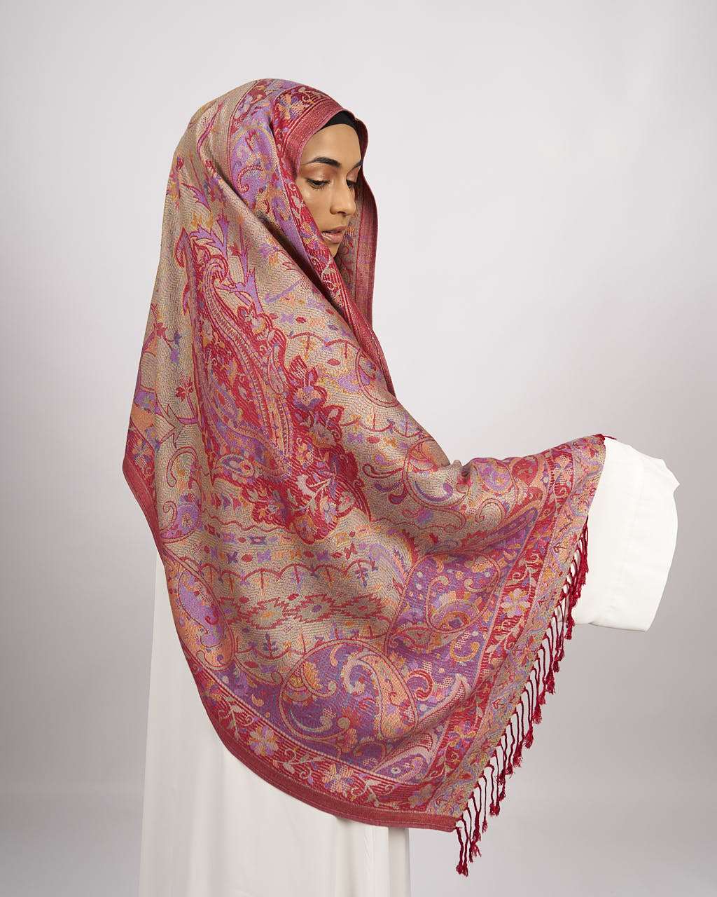 Pashmina Hijab - Ruby Red - Scarves - Fajr Noor