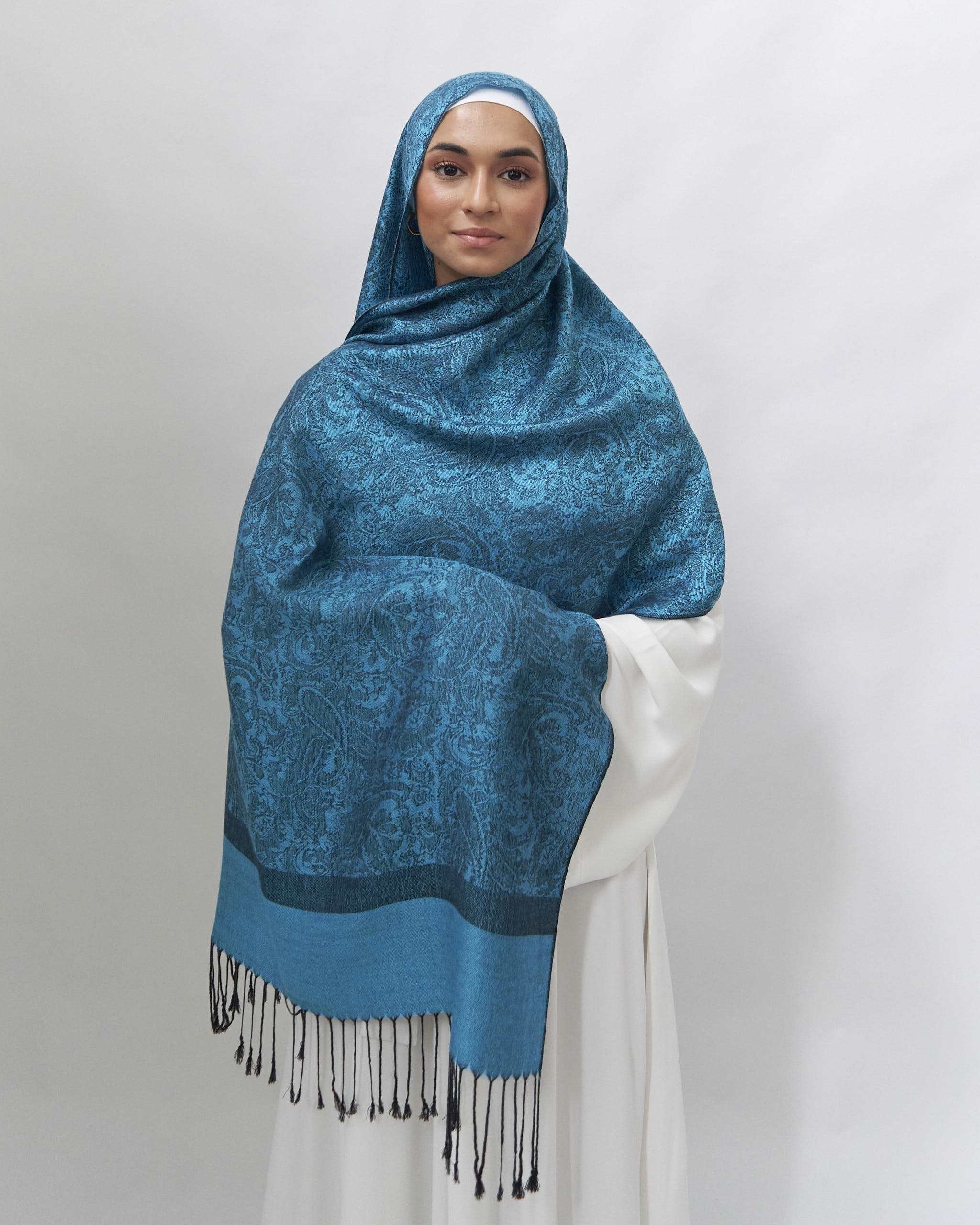 Pashmina Hijab - Blue - Scarves - Fajr Noor