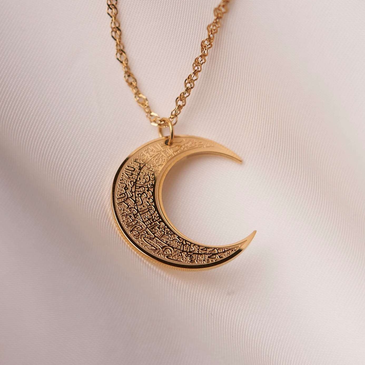 4 Qul Crescent Moon Necklace Necklace Fajr Noor 