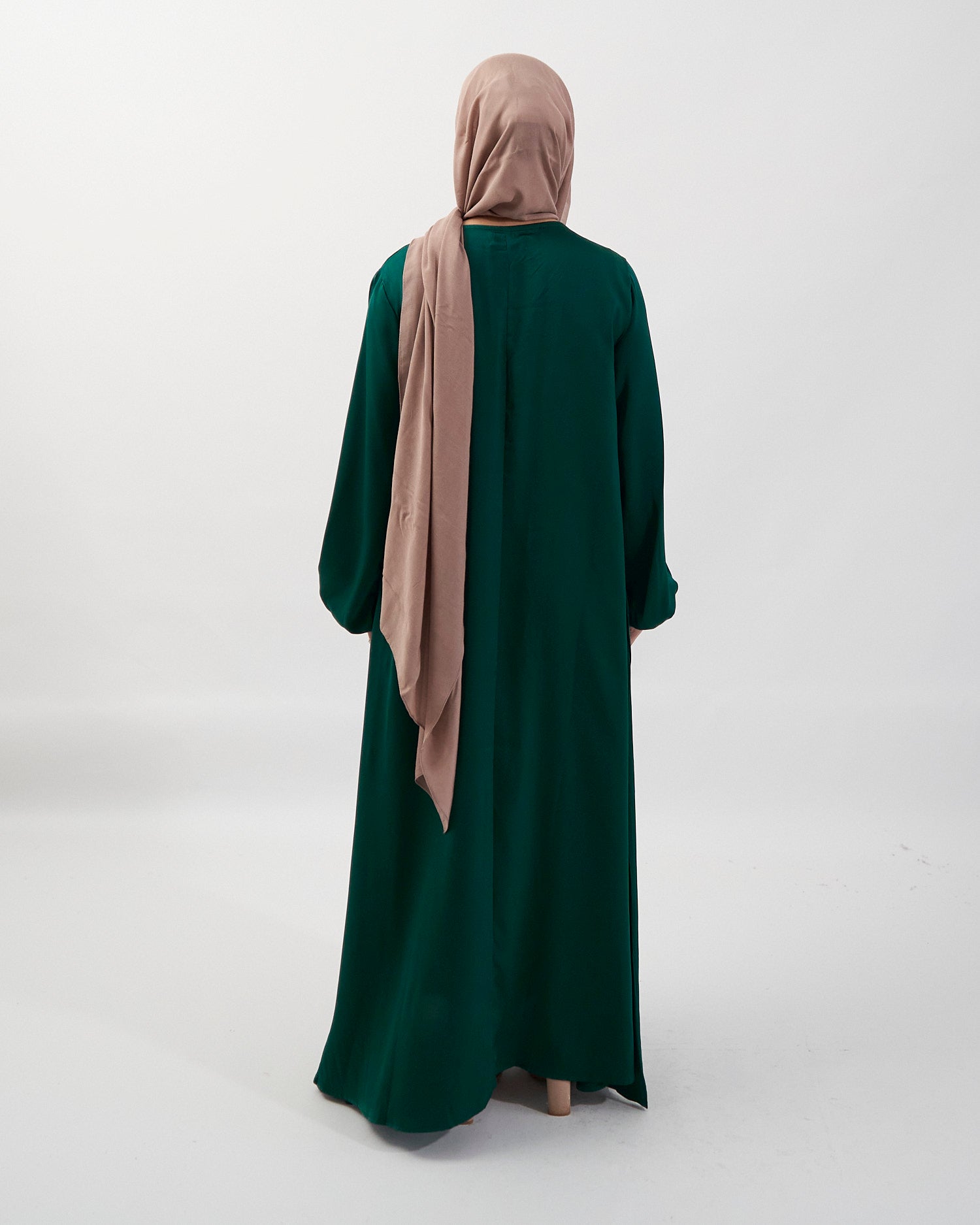 Jannah Abaya - Emerald Satin Abaya Fajr Noor 