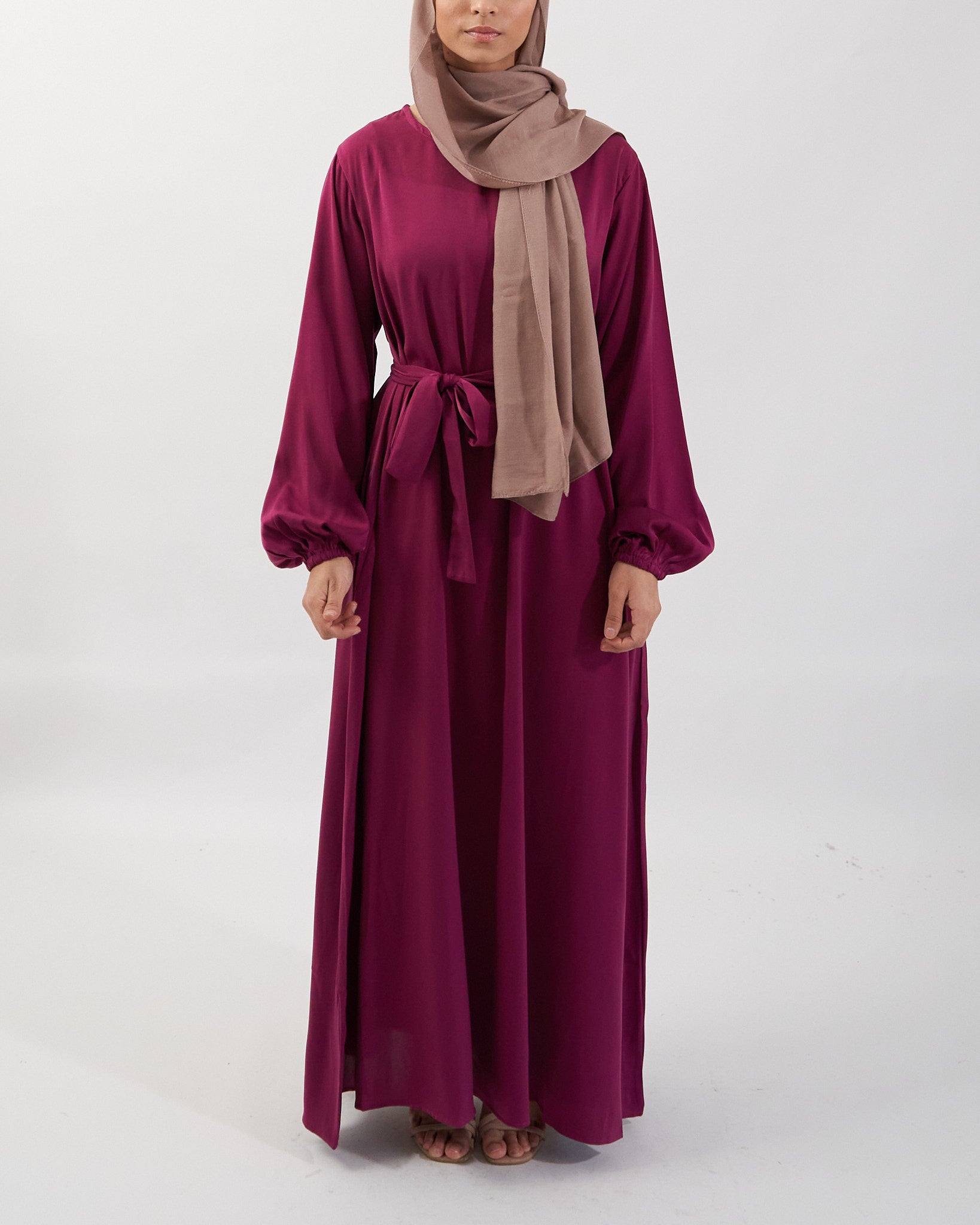 Jannah Abaya - Plum Satin Abaya Fajr Noor 