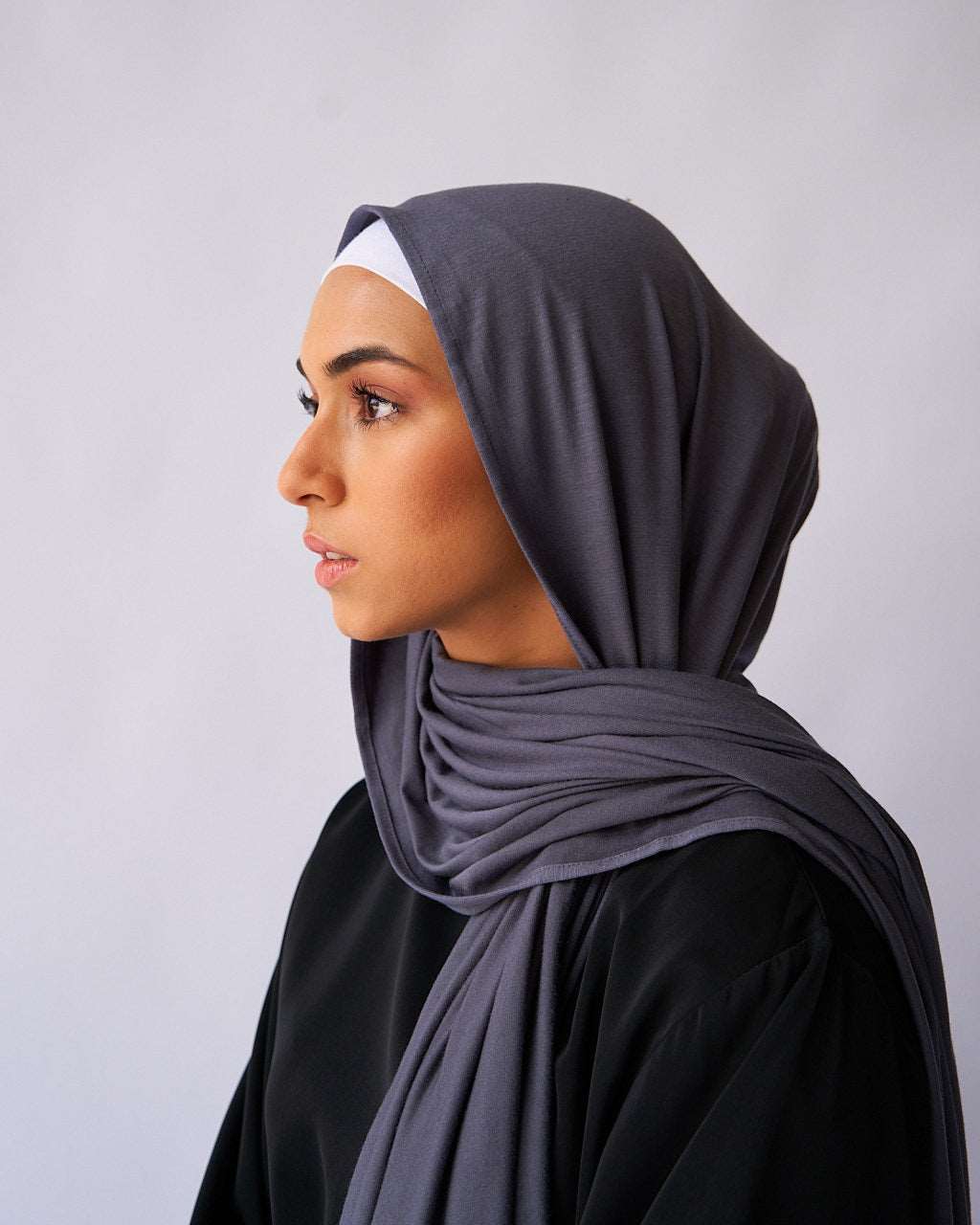 Jersey Hijab - Majestic Grey - Scarves - Fajr Noor