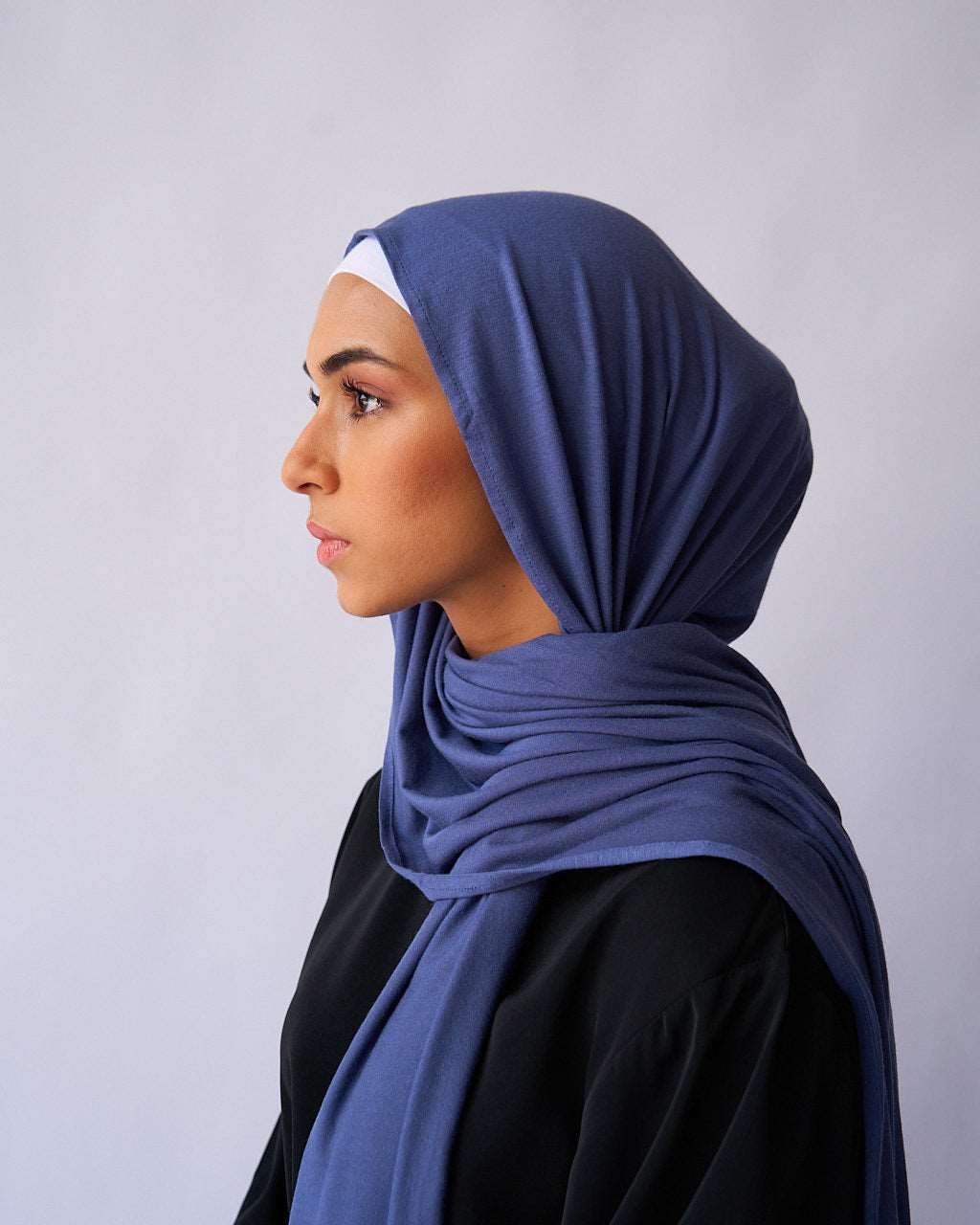 Jersey Hijab - Blue Denim - Scarves - Fajr Noor