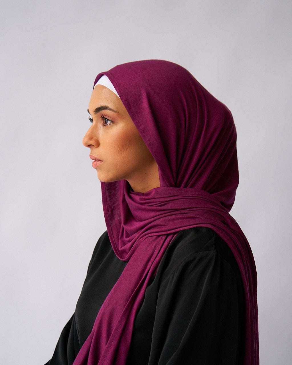 Jersey Hijab - Plum - Scarves - Fajr Noor