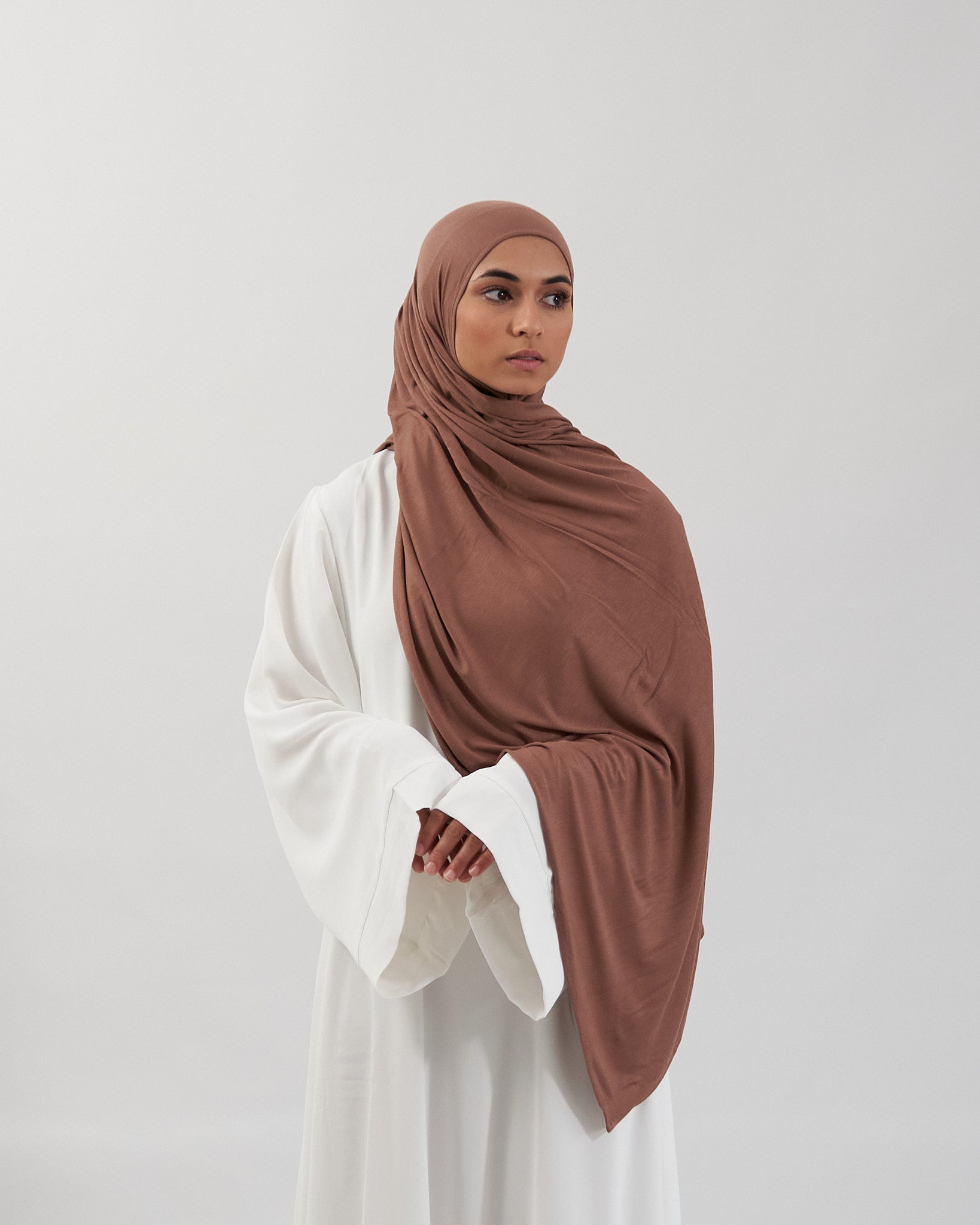 Premium Jersey Hijab - Chestnut Scarves Fajr Noor 