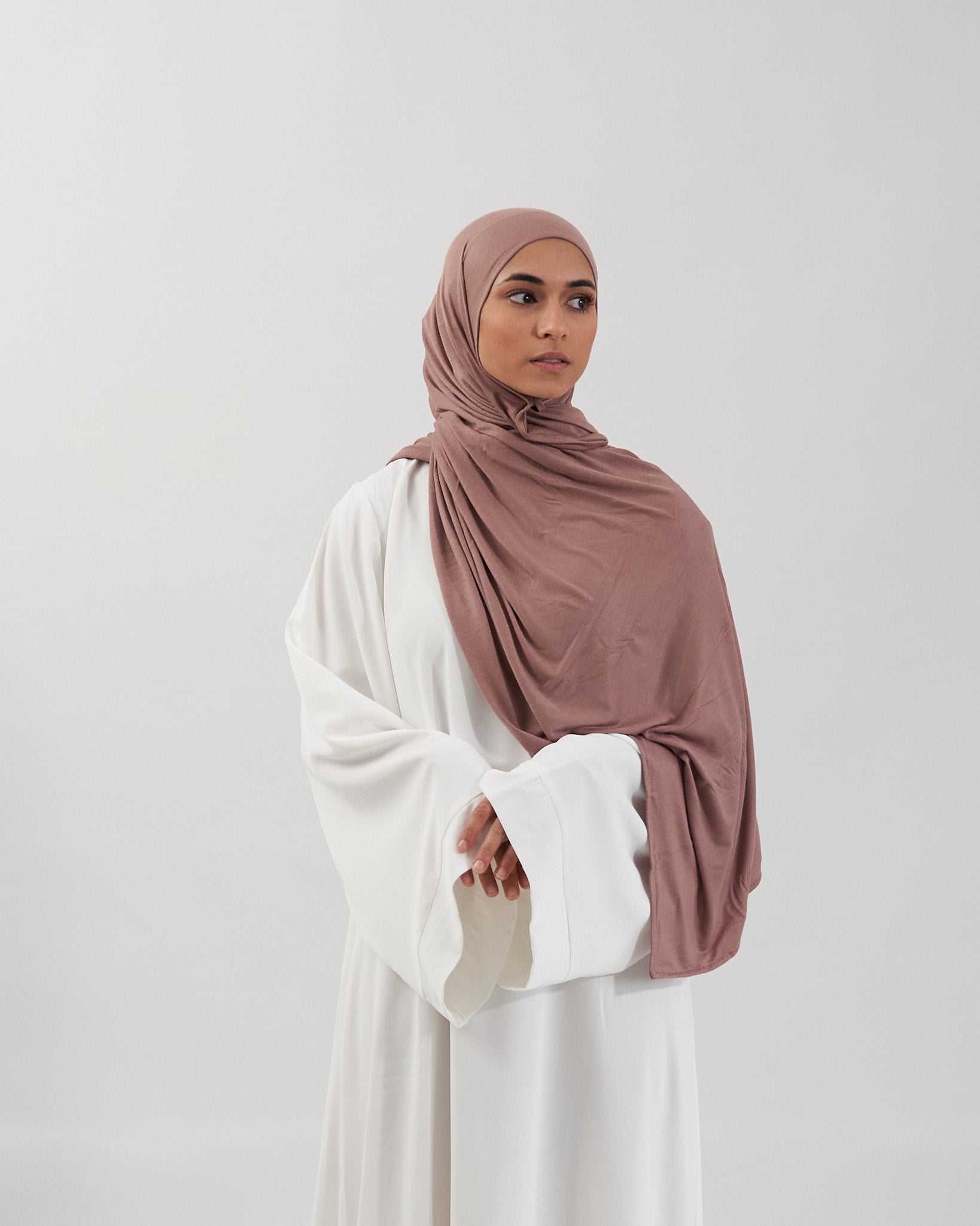 Premium Jersey Hijab - Mocha Scarves Fajr Noor 