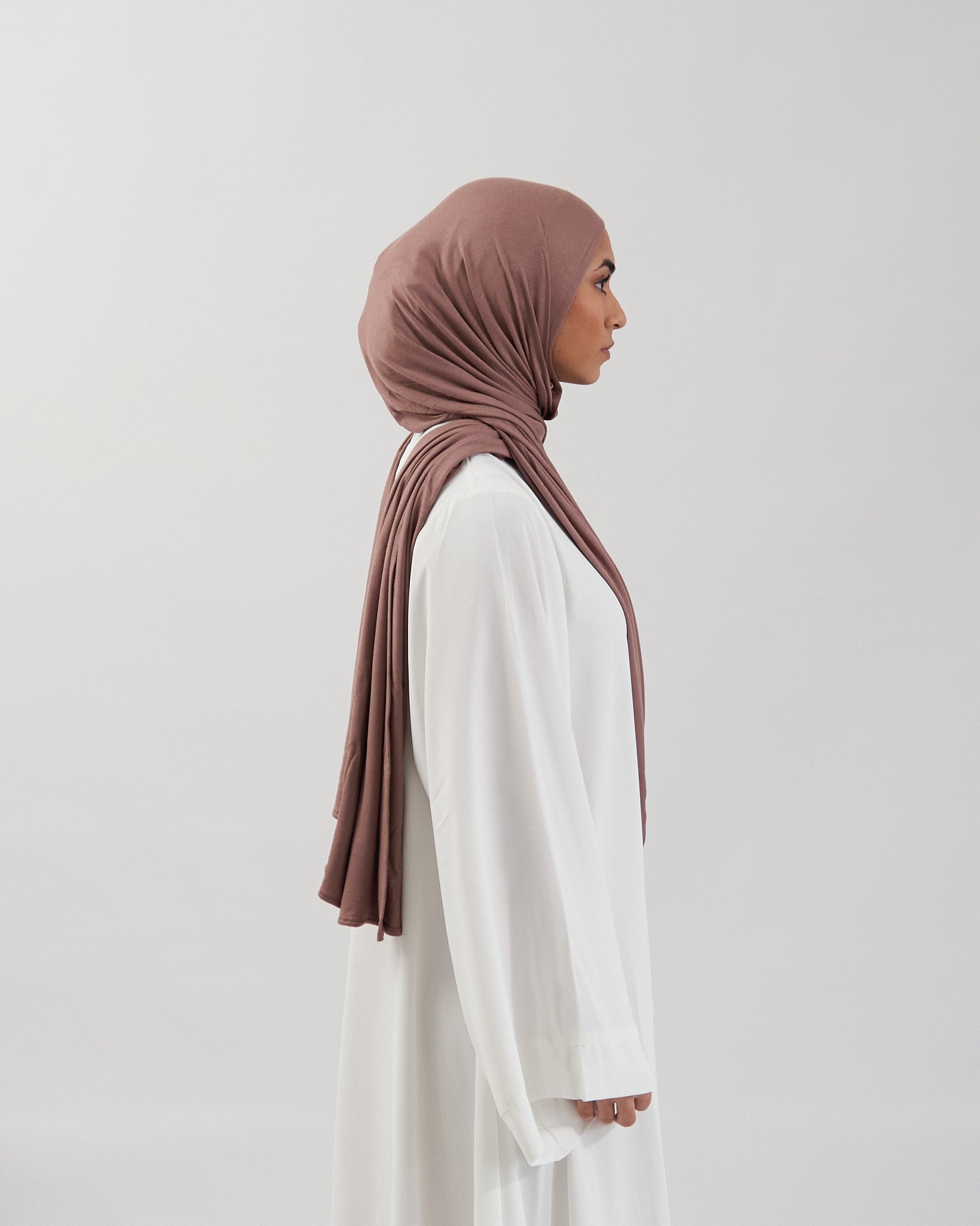 Premium Jersey Hijab - Mocha Scarves Fajr Noor 