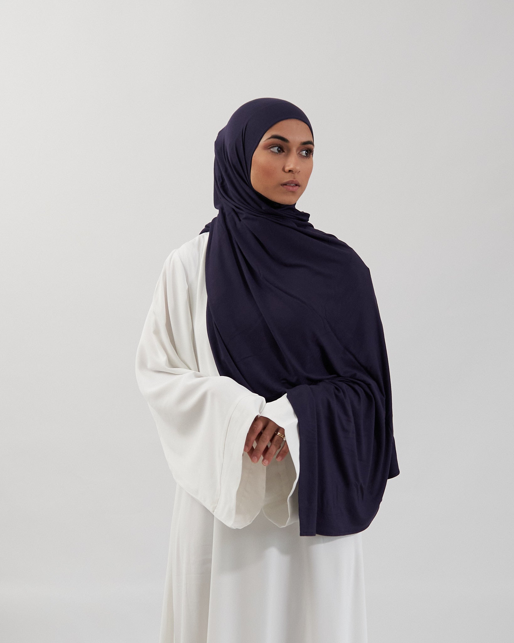 Premium Jersey Hijab - Navy Scarves Fajr Noor 